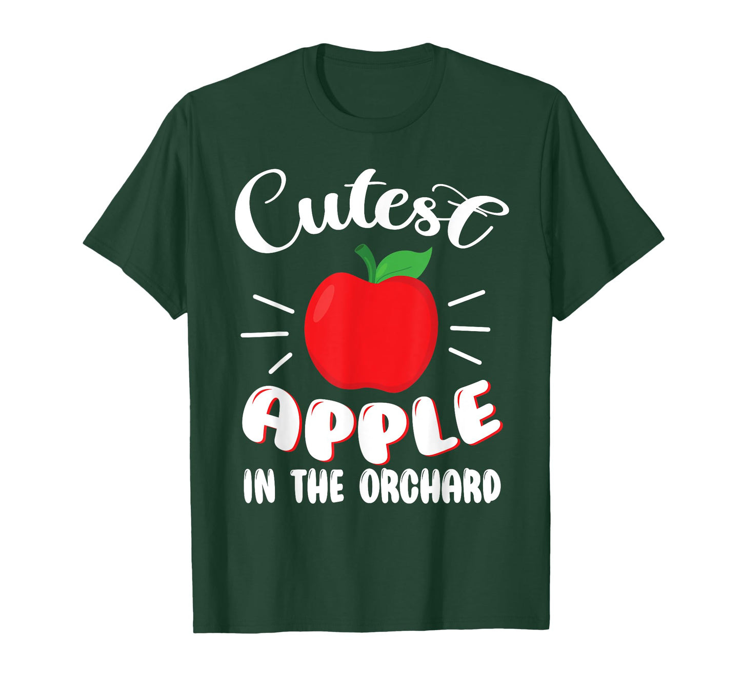 Funny Cutest Apple In The Orchard Apple Picking Kids T-Shirt