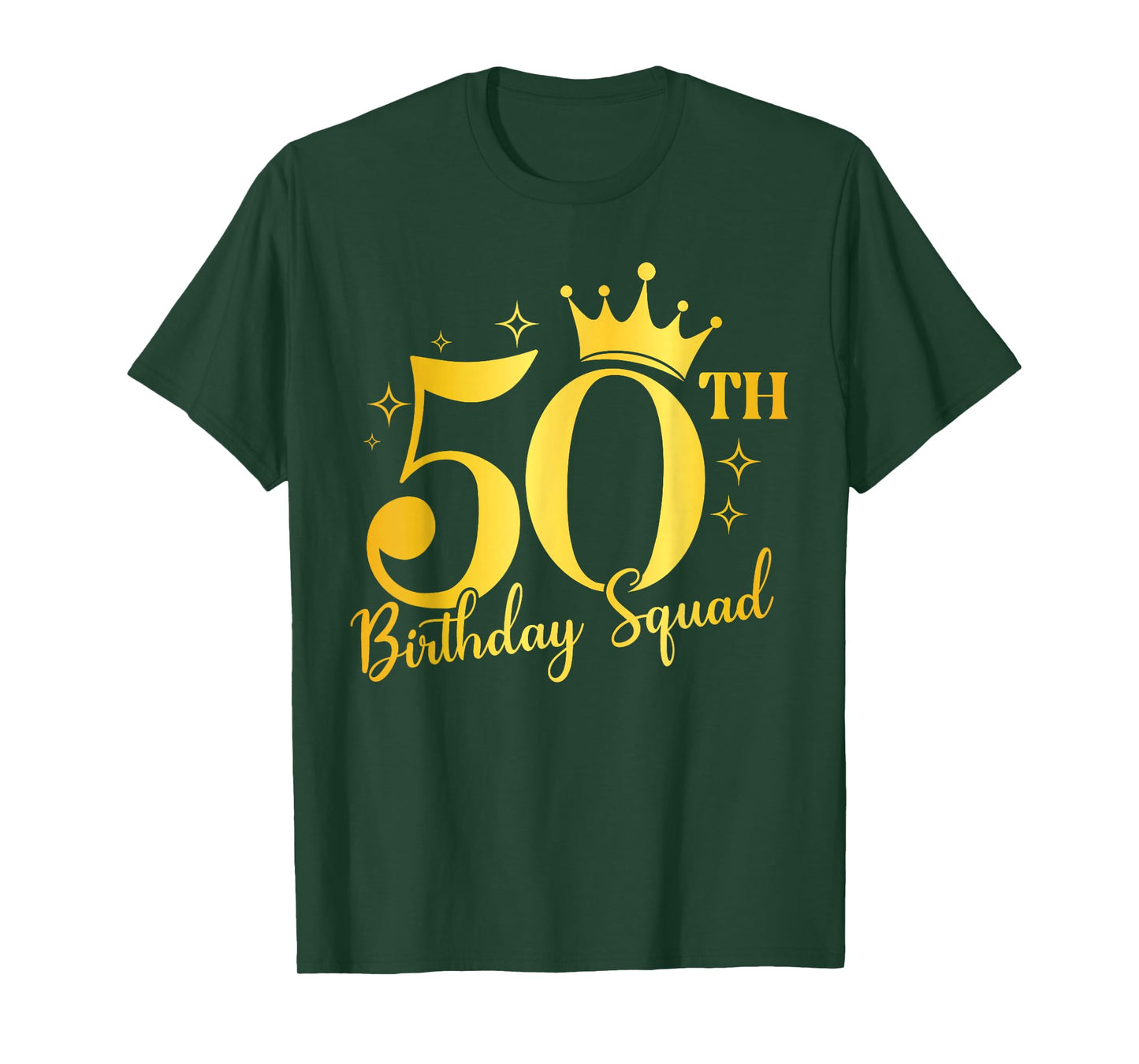 The 50th Birthday Squad Crown Queen T-Shirt