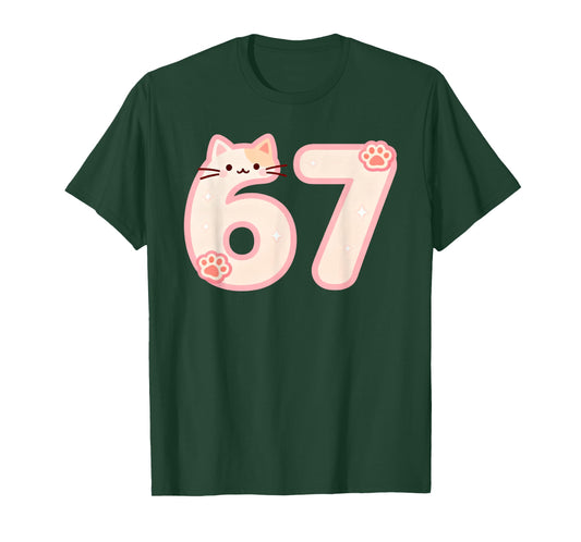 67 Kawaii Cat Pastel Cute Design T-Shirt