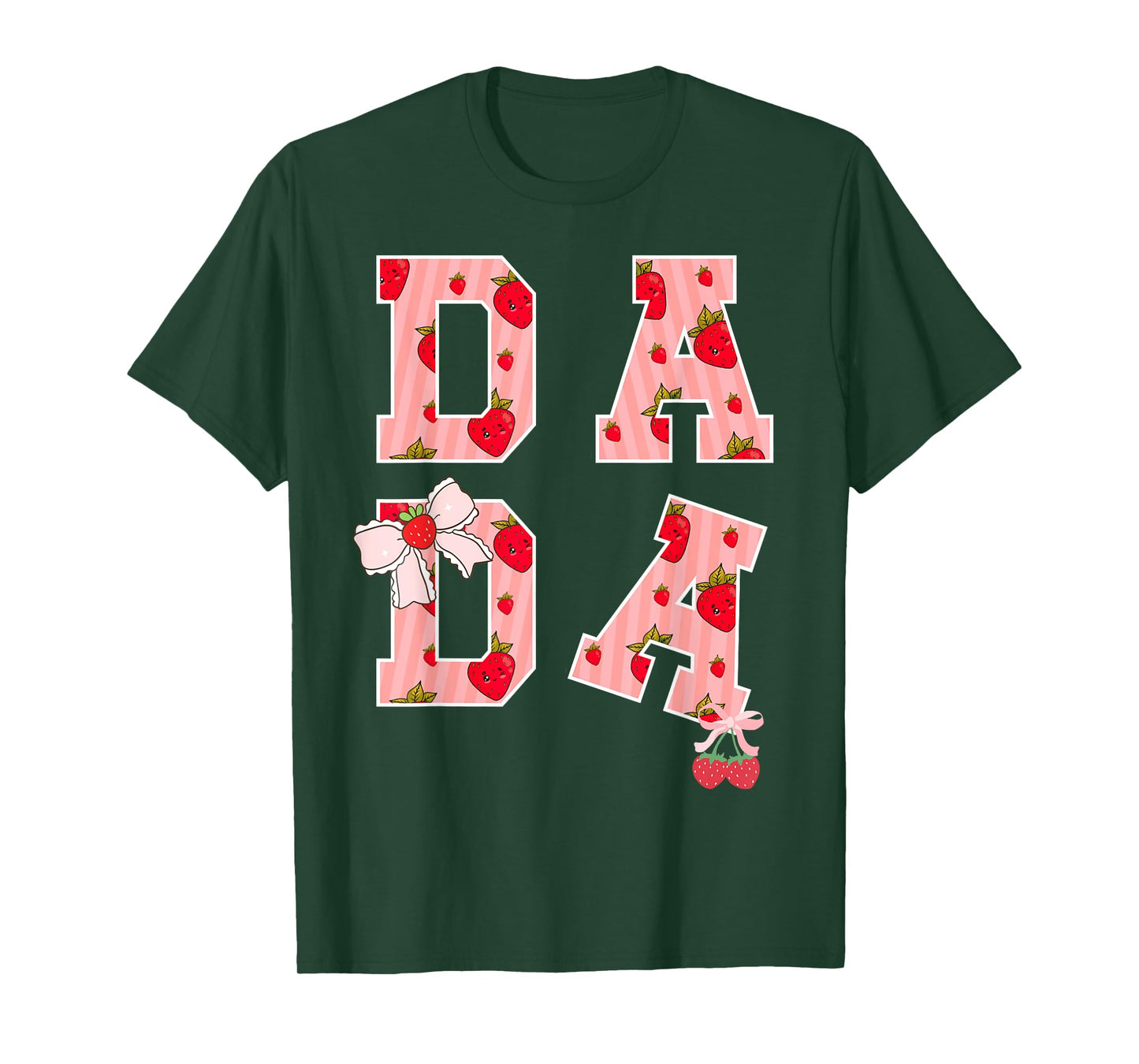 Dada Strawberry First Birthday Party Funny Dad Strawberry T-Shirt