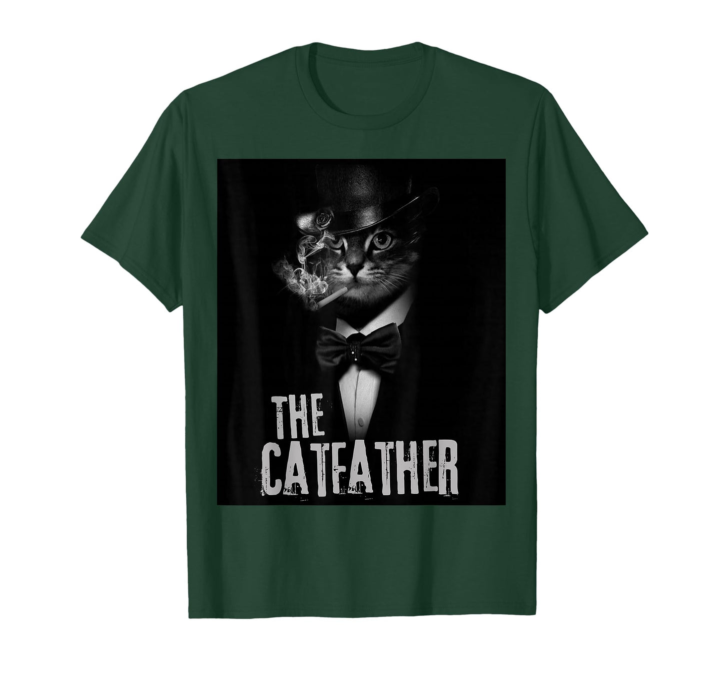 Funny The CatFather Mens Cat Dad T-Shirt