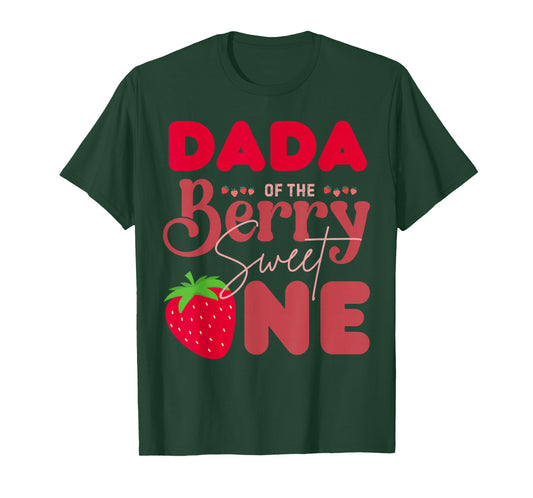 Dada of The Berry Sweet One 1st Birthday Strawberry Dad T-Shirt