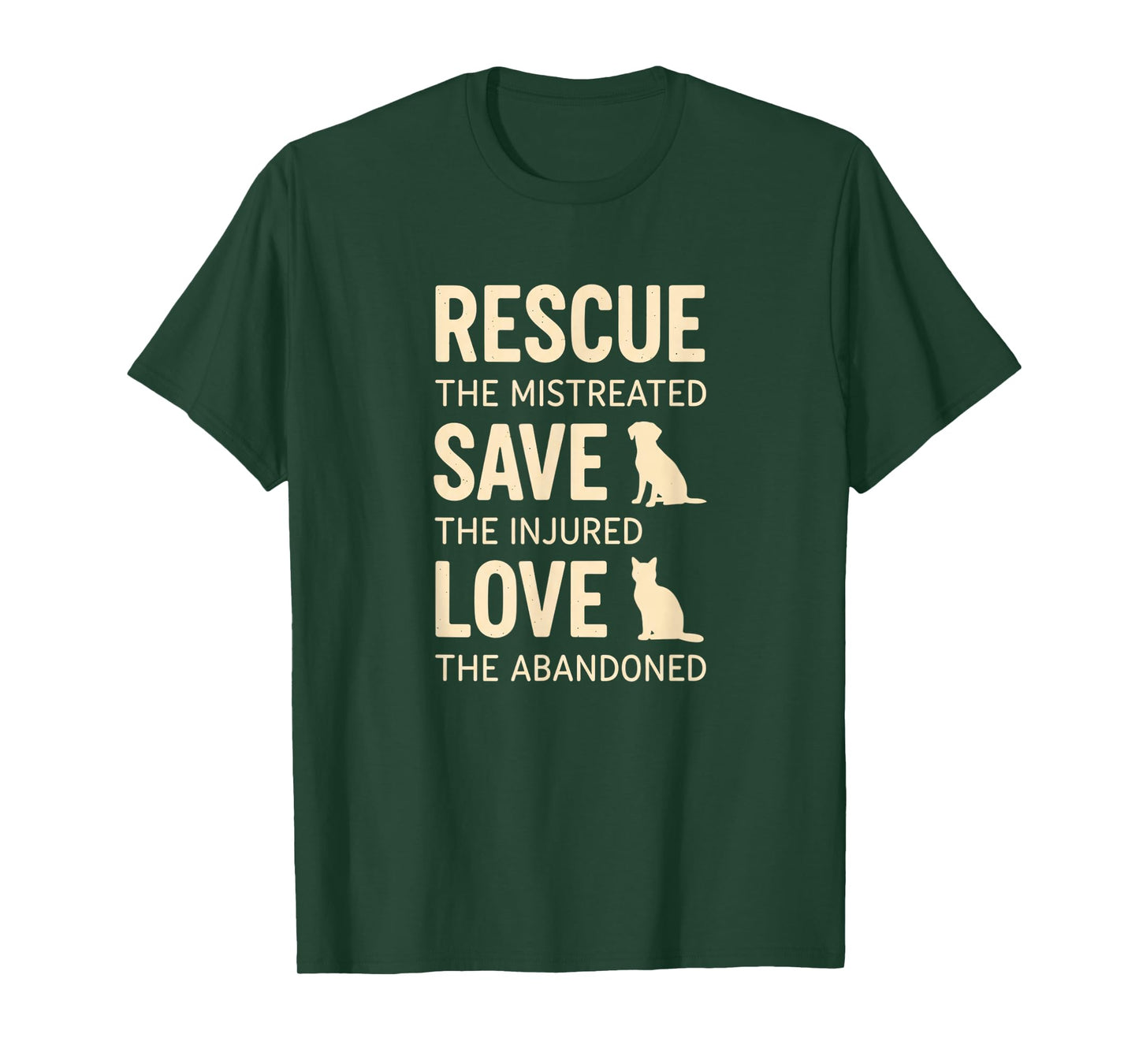 Cat Rescue - Rescue The Mistreated Save The Injured Love T-Shirt