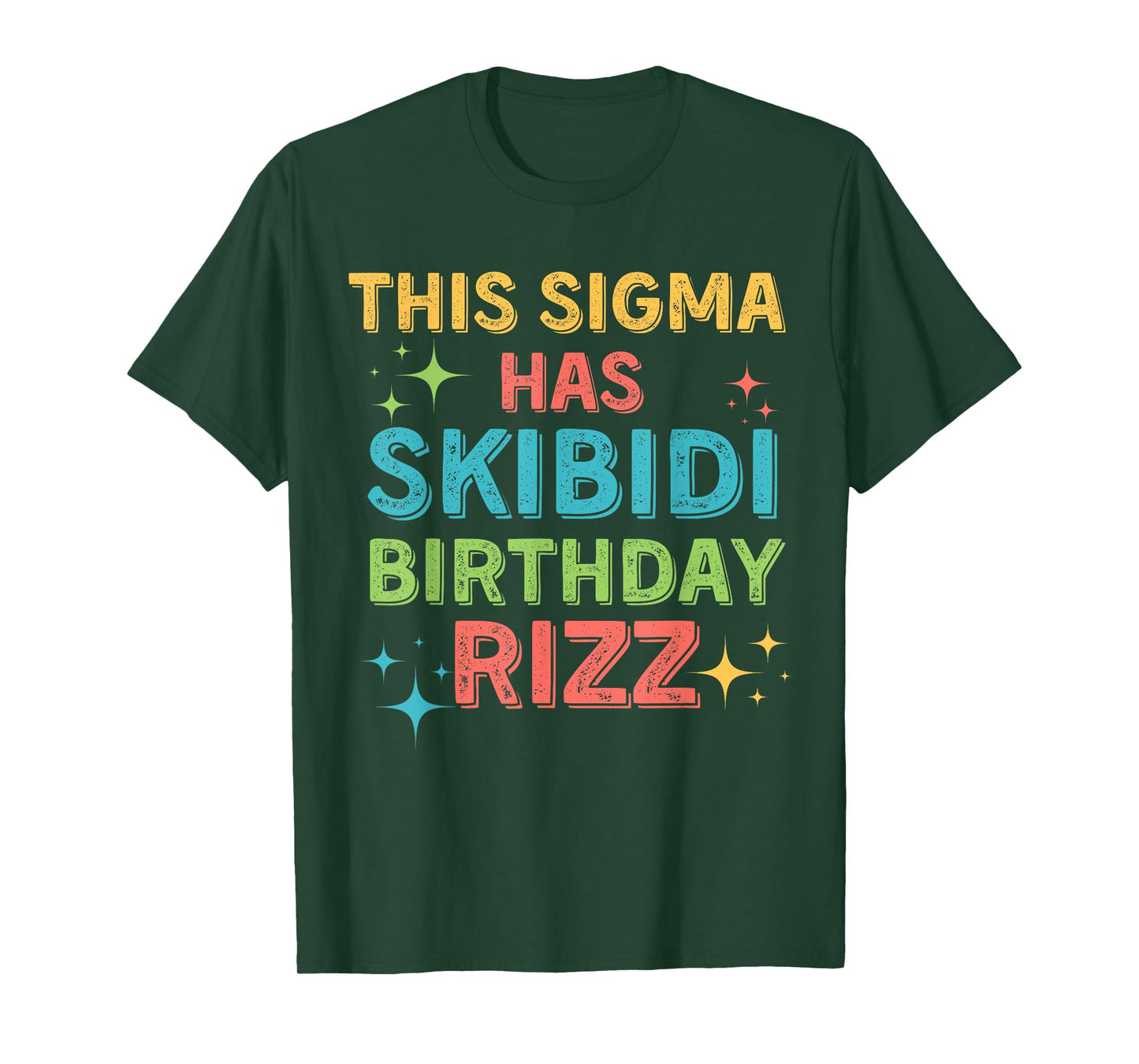 Funny Birthday Shirt - Skibidi Birthday Rizz - Middle School T-Shirt