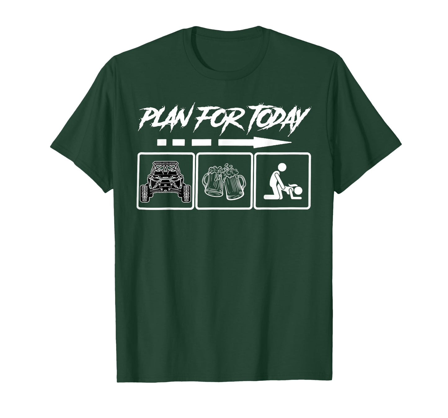 Funny Off Road Side By Side UTV Plan For Today UTV and Beer T-Shirt