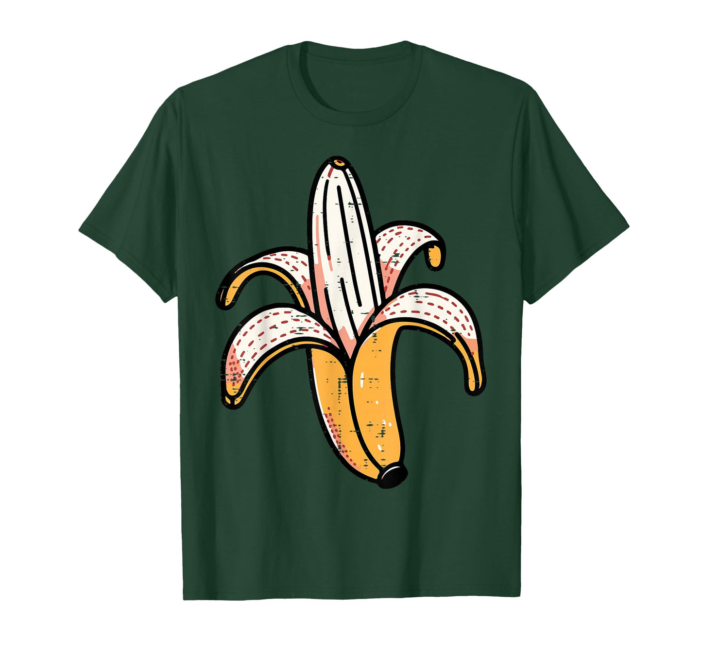Banana Art Peel Cute Tropical Fruit Cartoon Men Women Kids T-Shirt