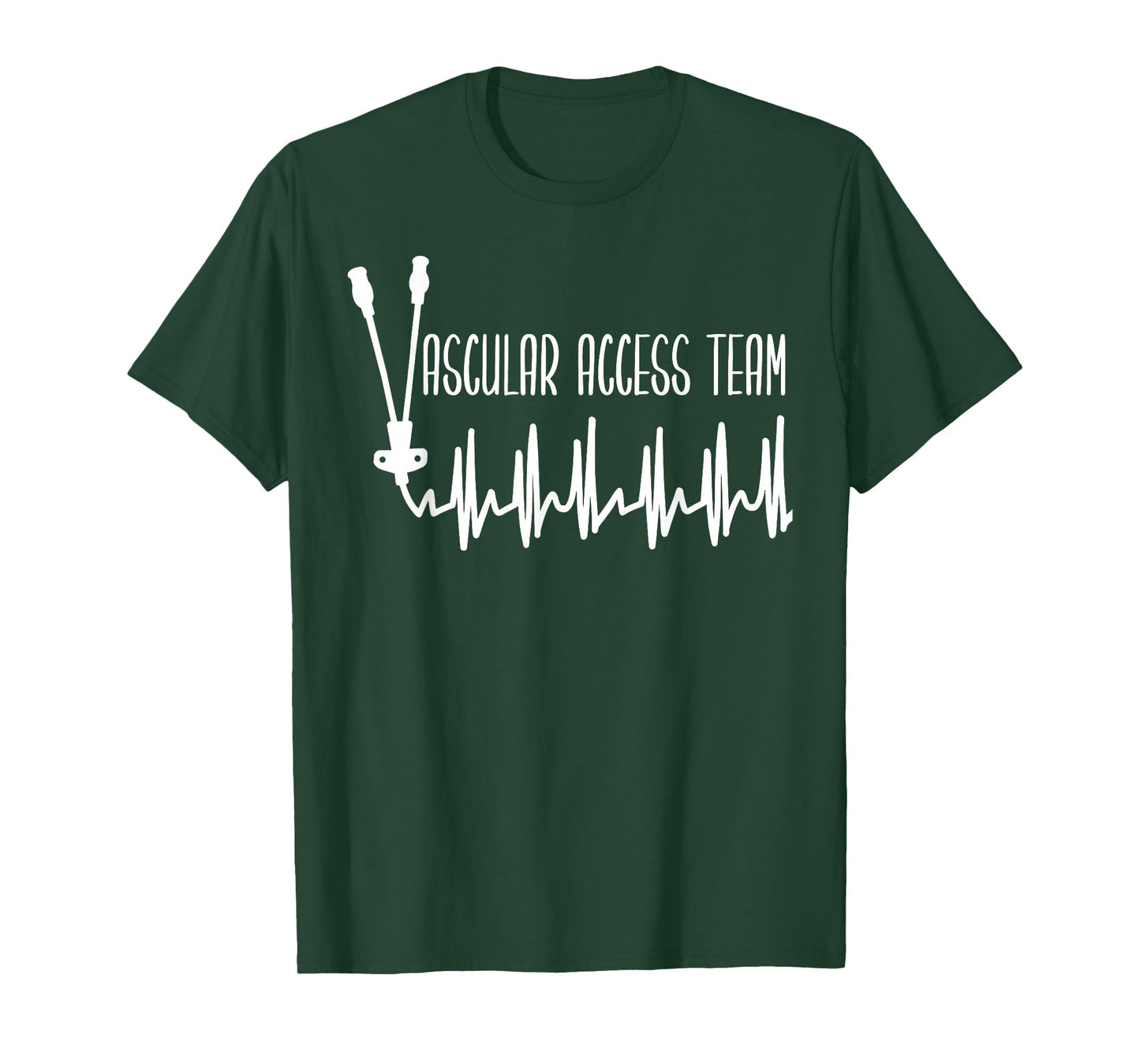 Retro Heartbeat Vascular Access Team PICC Nurse IV Therapy T-Shirt