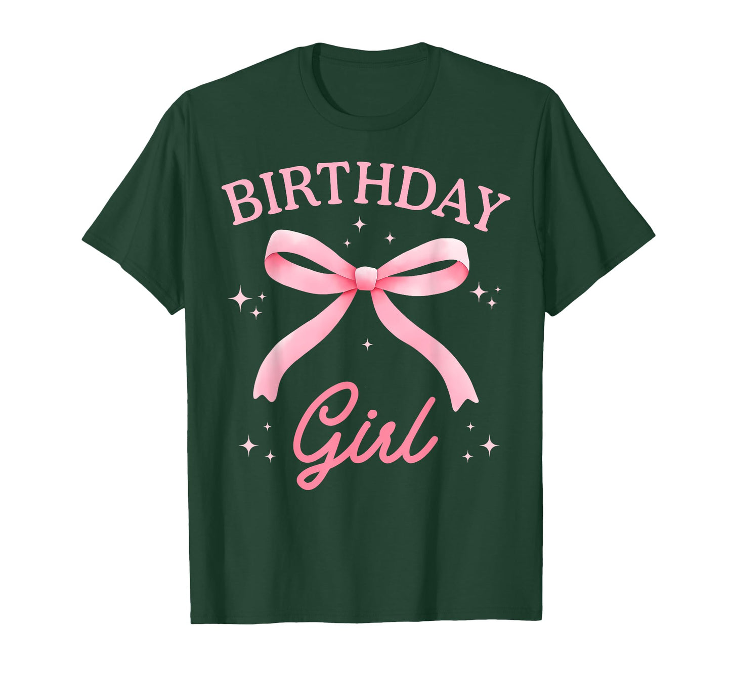 Birthday Girl Coquette Bow Theme Party Matching Family Kids T-Shirt
