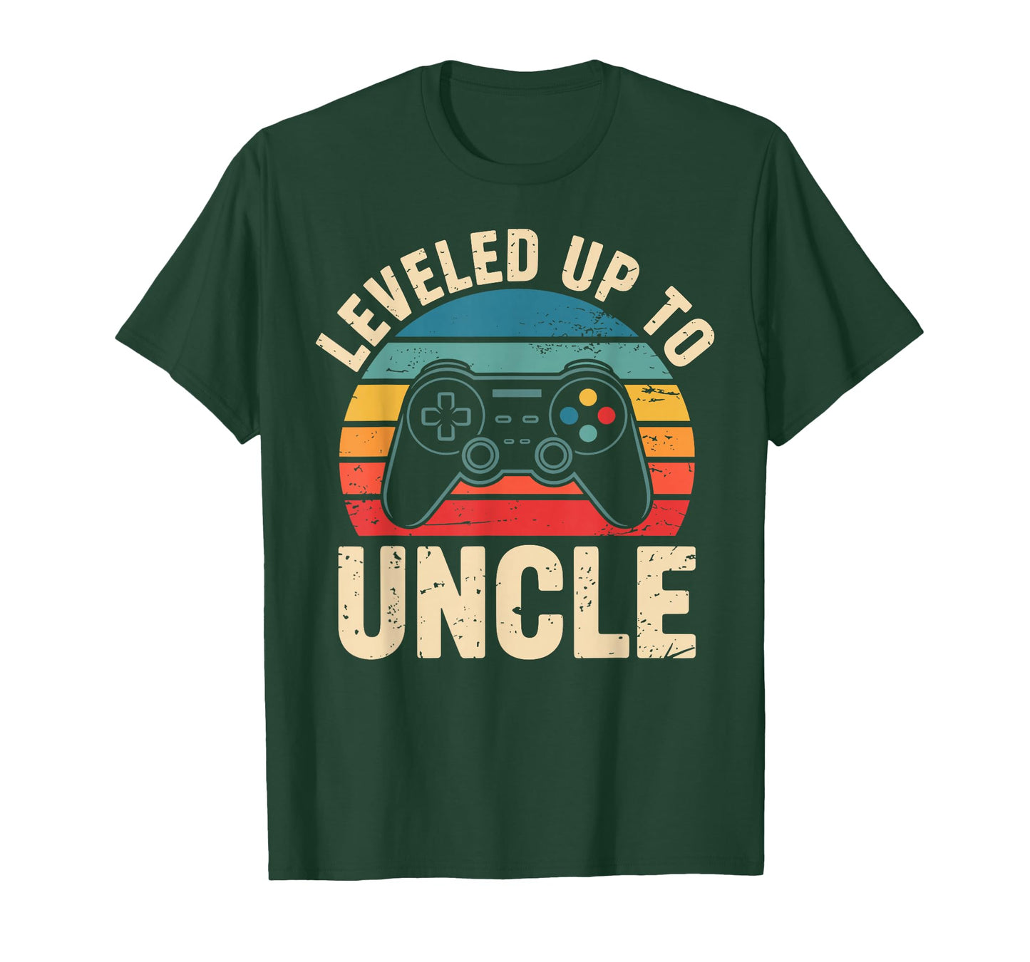 Funny leveled up to Uncle Video Gamers Gaming Cute Graphic T-Shirt