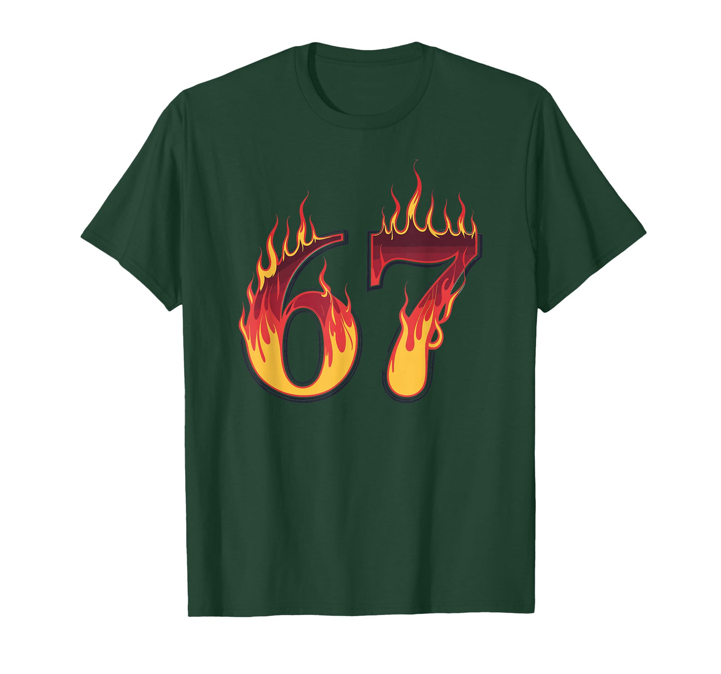 67 Flames Funny Six Seven Gen Alpha Meme Slang T-Shirt