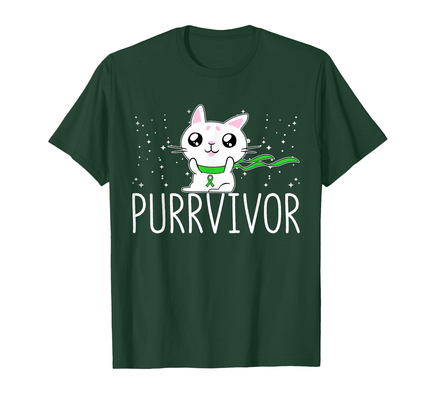 Non Hodgkin Lymphoma Awareness Survivor Cat Purrvivor T-Shirt