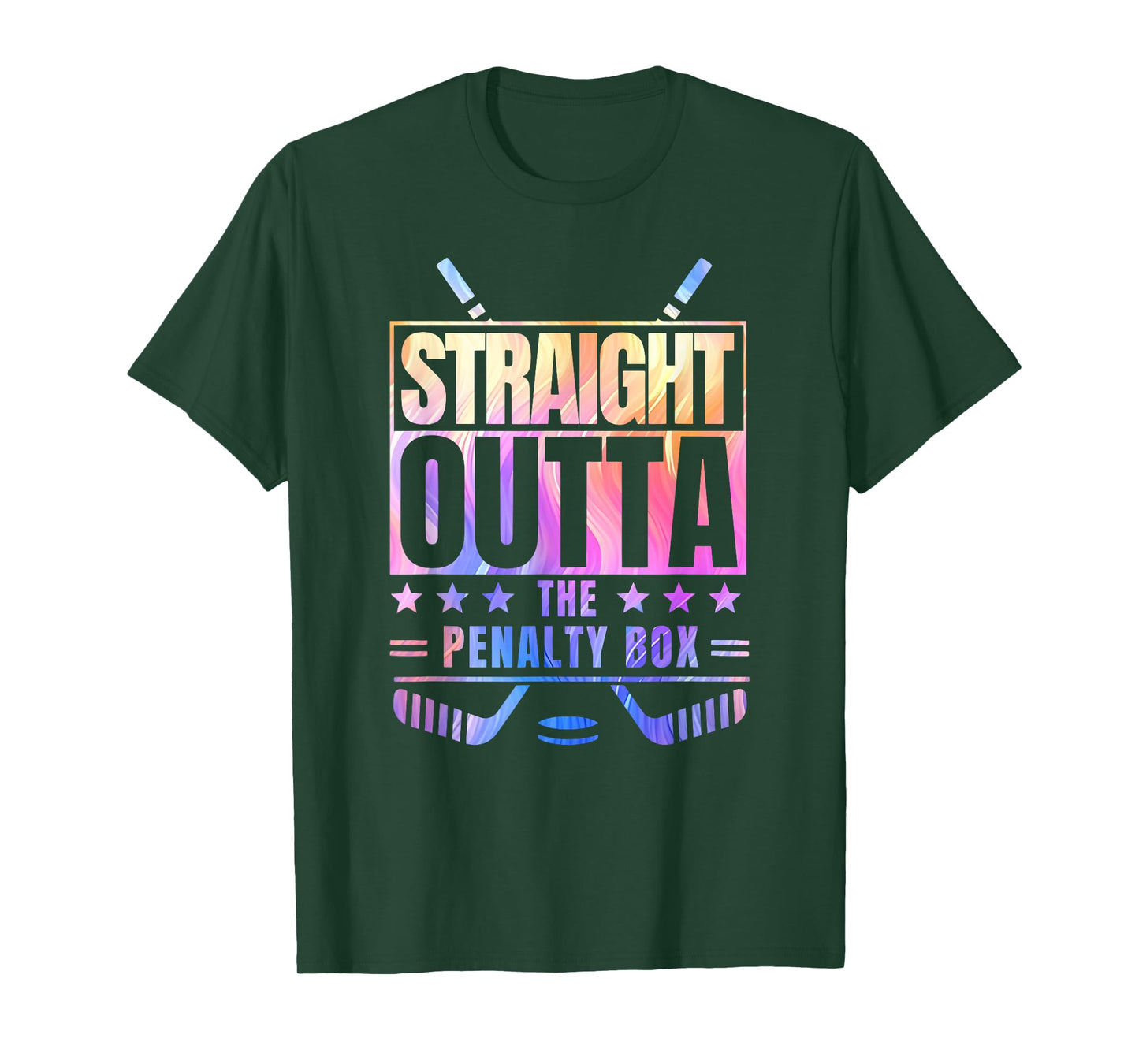 straight outta the penalty box tie dye favorite winter sport T-Shirt