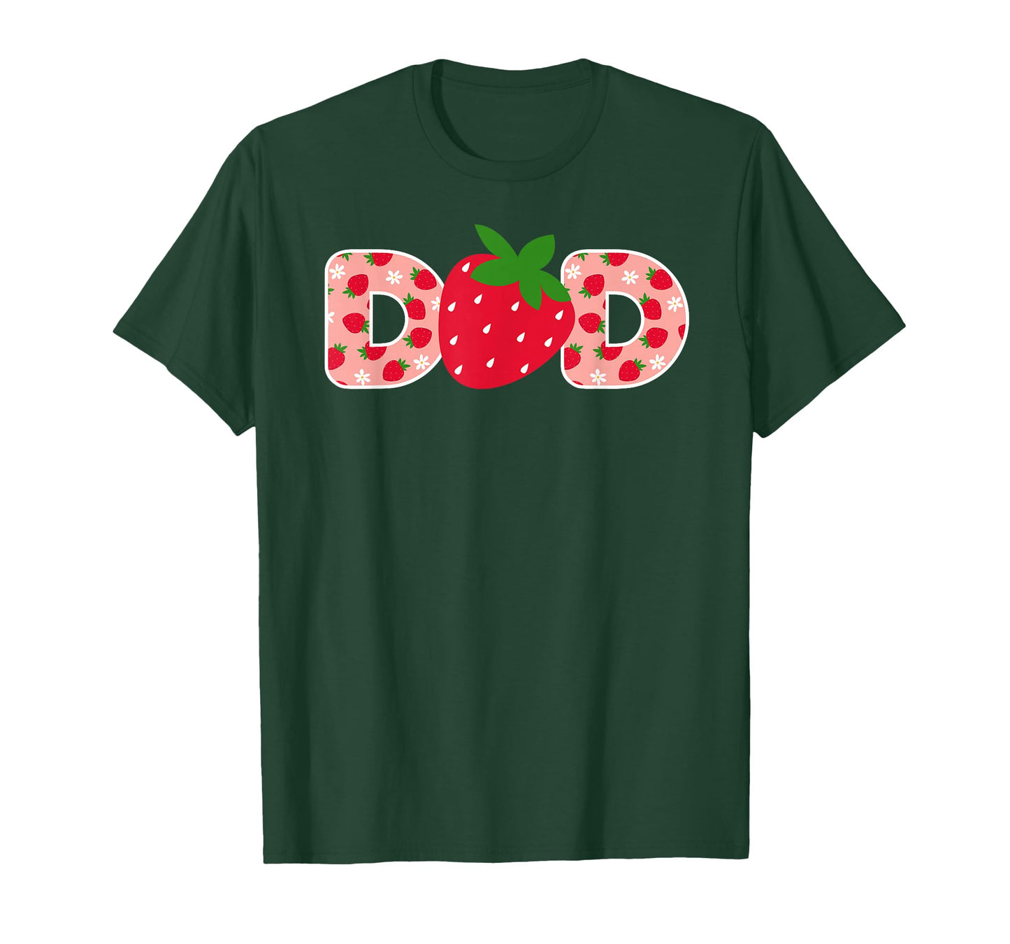 Dad Strawberry First Birthday Family Funny Strawberry T-Shirt