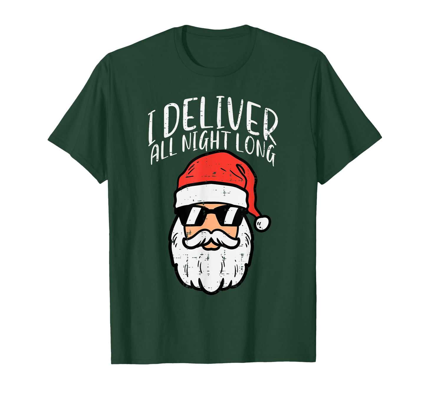 Santa I Deliver All Night Funny Christmas Xmas Adult Naughty T-Shirt