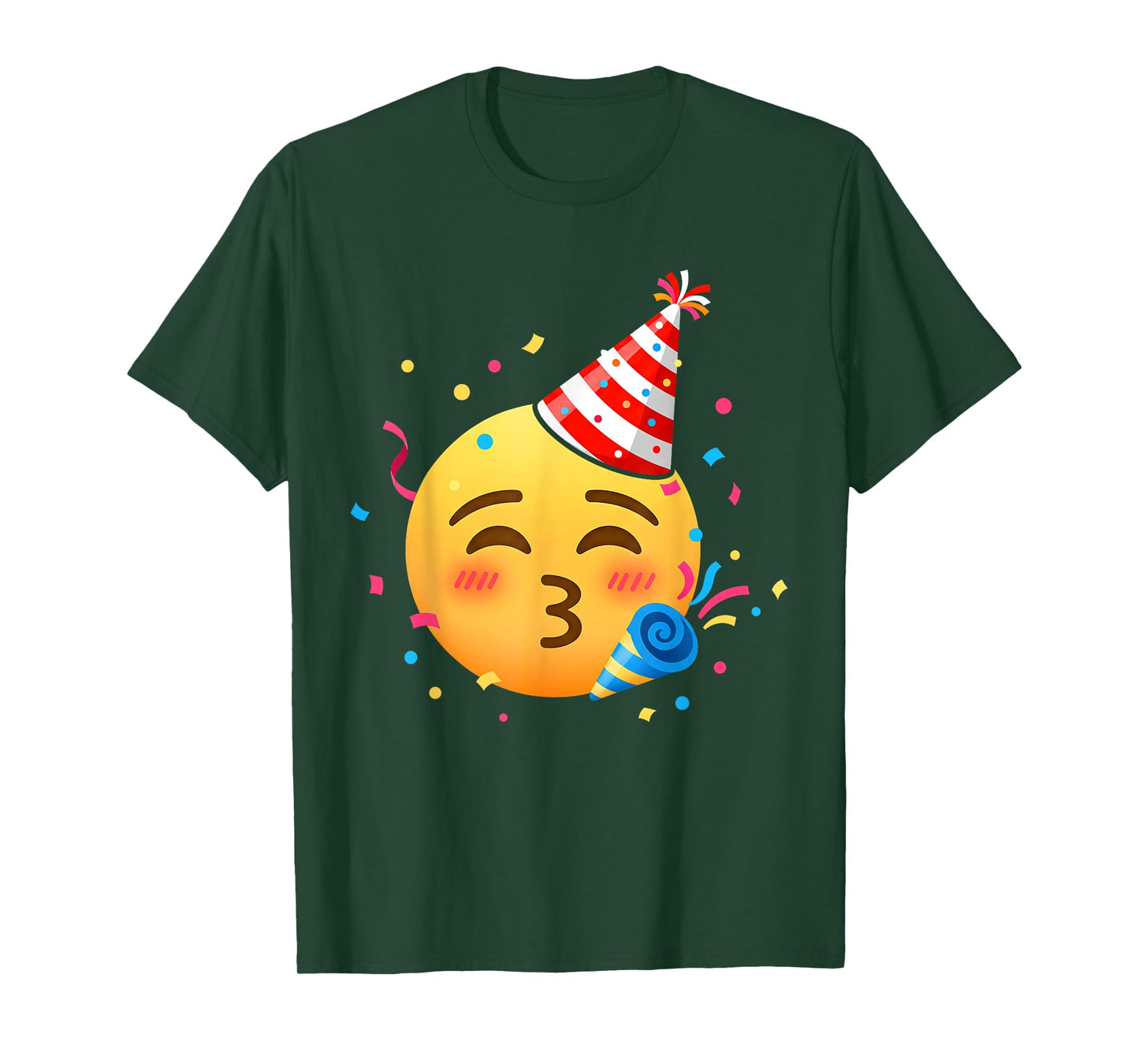 Funny Emoticon Party Smiling Face Partying Birthday T-Shirt