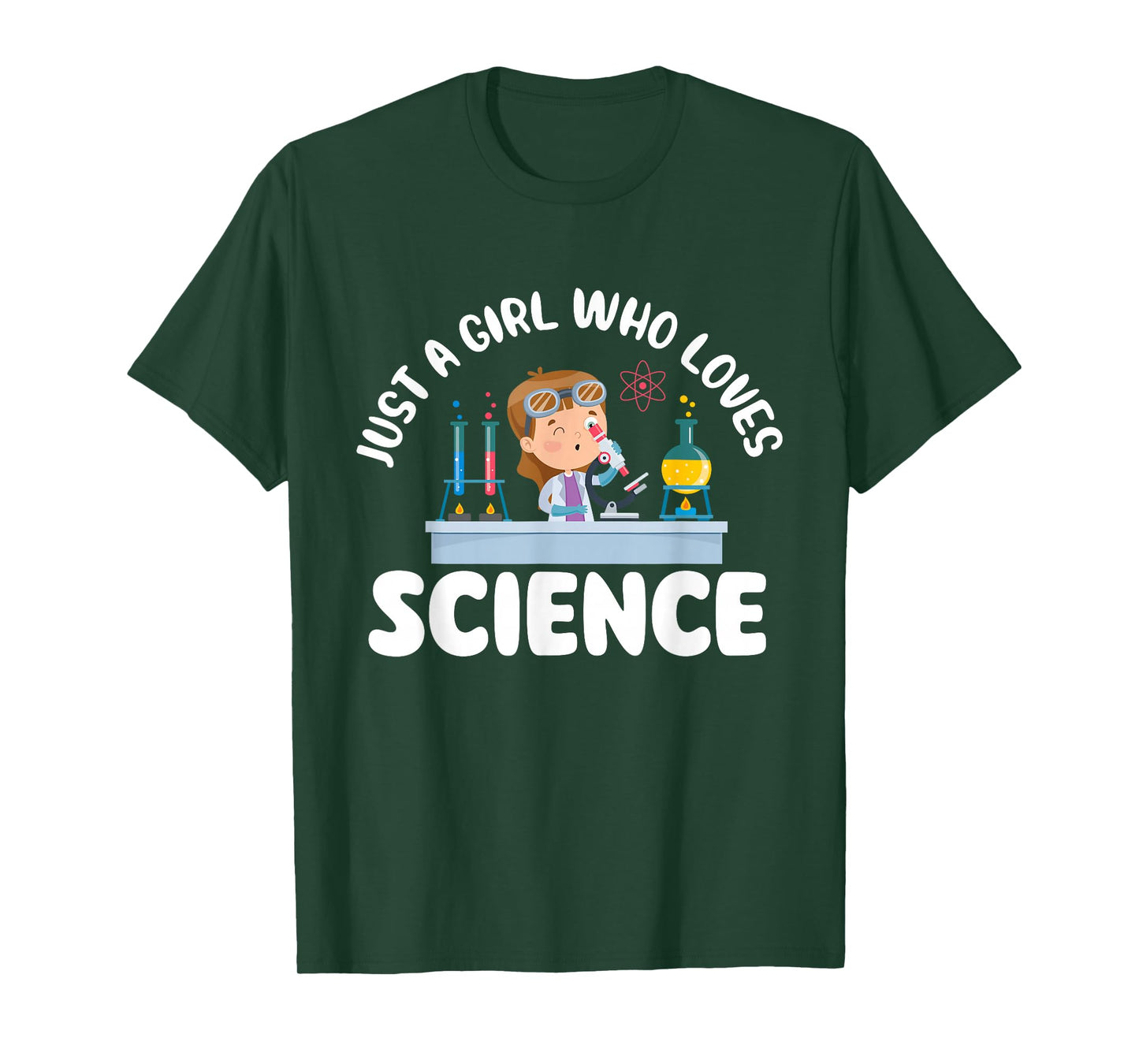 Just A Girl Who Loves Science - Biology Lover Science Fan T-Shirt
