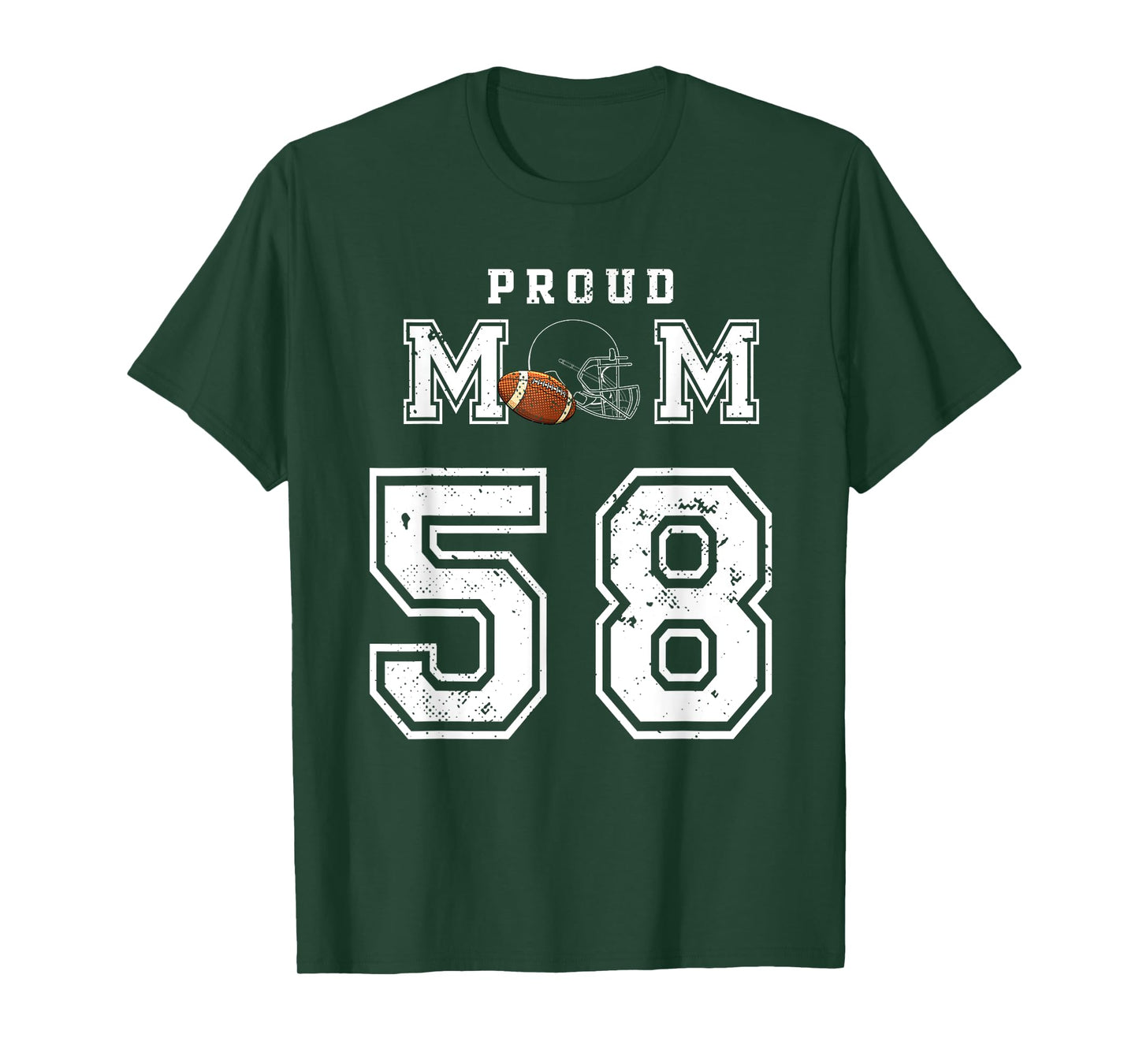 Custom Proud Football Mom Number 58 Personalized For Women T-Shirt