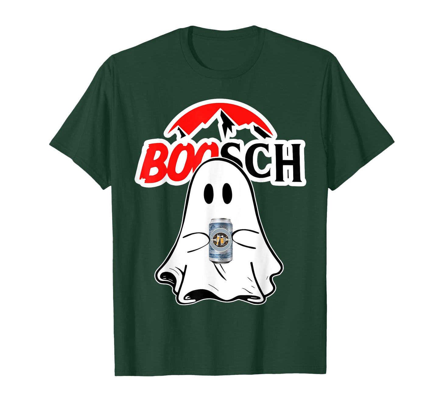 Boosch-Beer Halloween Funny Ghost Drinking Beer Women Men T-Shirt