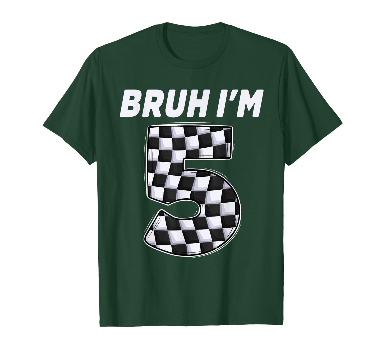Bruh i'm 5 year old Boy two car racing 5th birthday race car T-Shirt