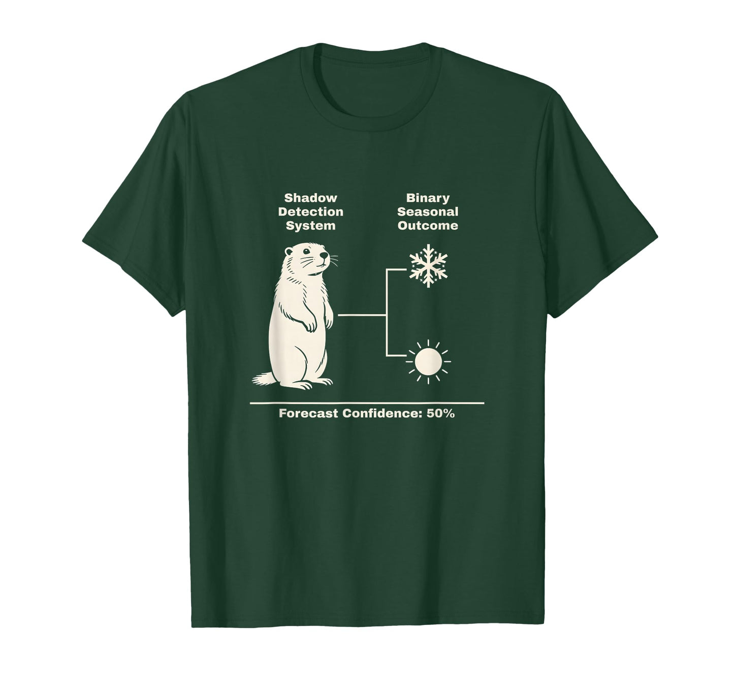 Funny Groundhog Day Weather Binary Weather Humor Forecast T-Shirt