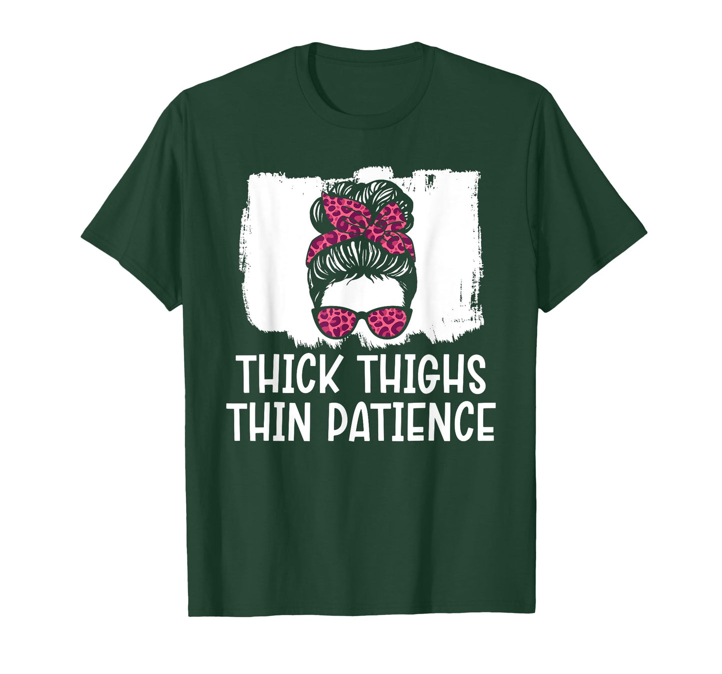 Thick Thighs Thin Patience Gym Fitness Workout Exercise T-Shirt