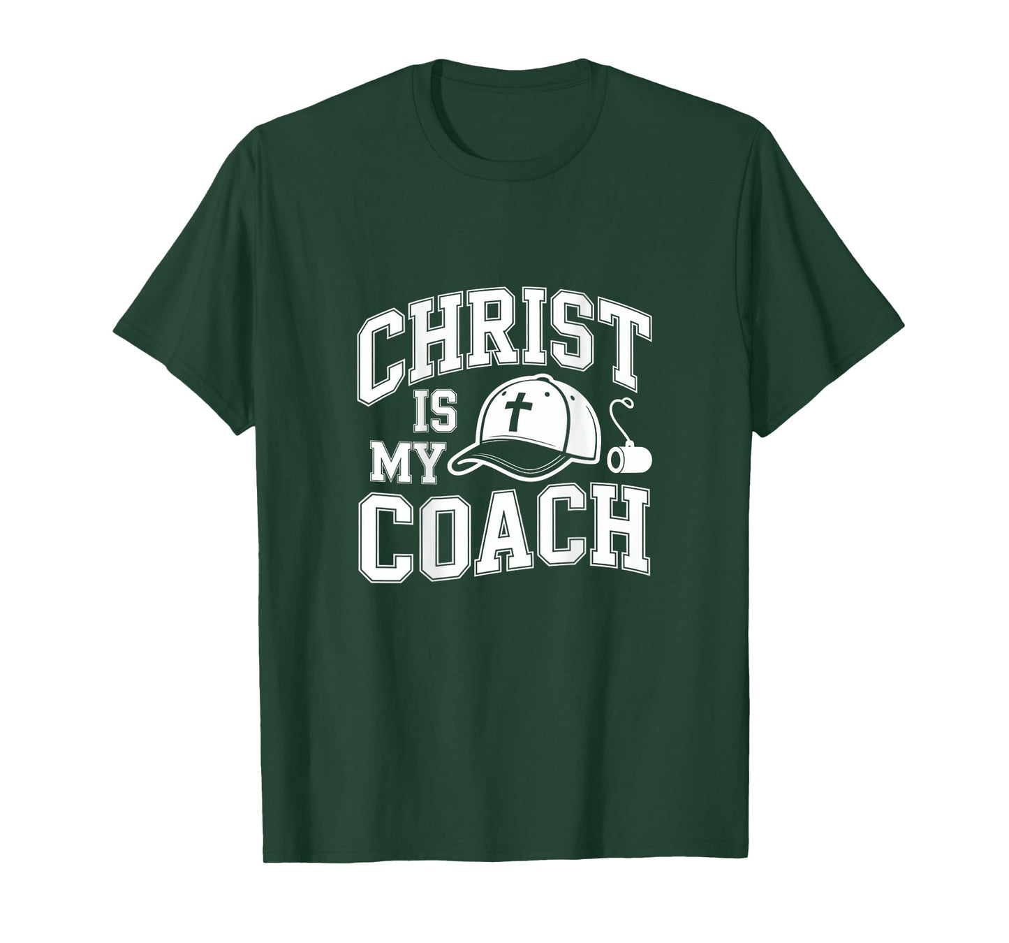 Christ is My Coach Baseball Christian Apparel T-Shirt