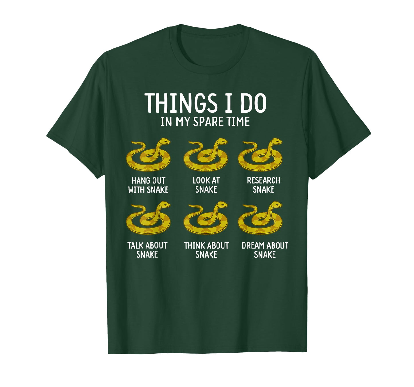 Funny Things I Do In My Spare Time Snake Animal Lover T-Shirt