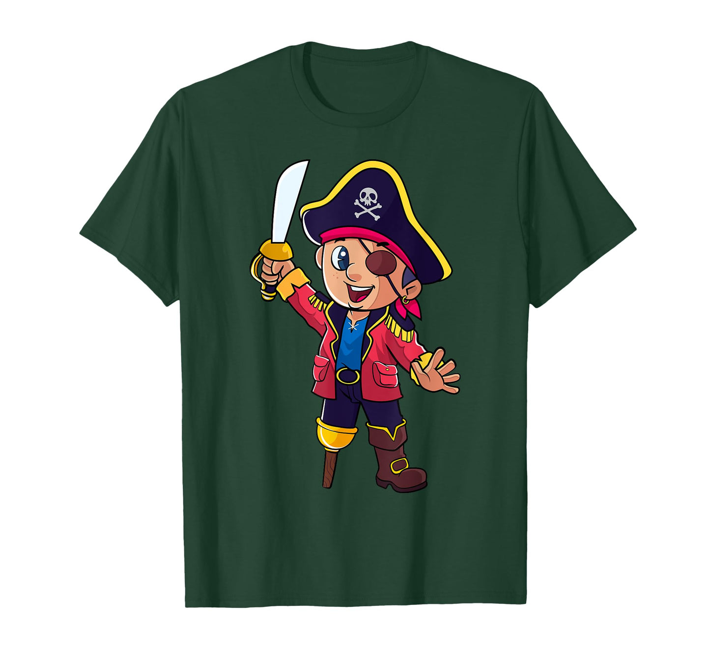 Pirate Captain Kids Boys Toddlers Birthday Themed Party T-Shirt