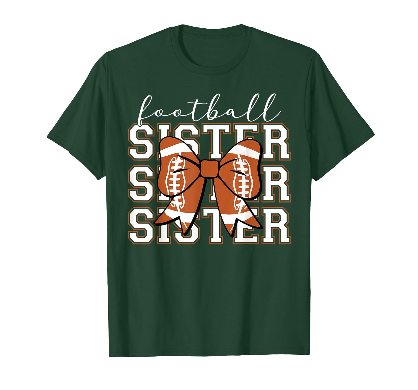 Football Sister Vintage Sport Lover Sister Mothers Da T-Shirt
