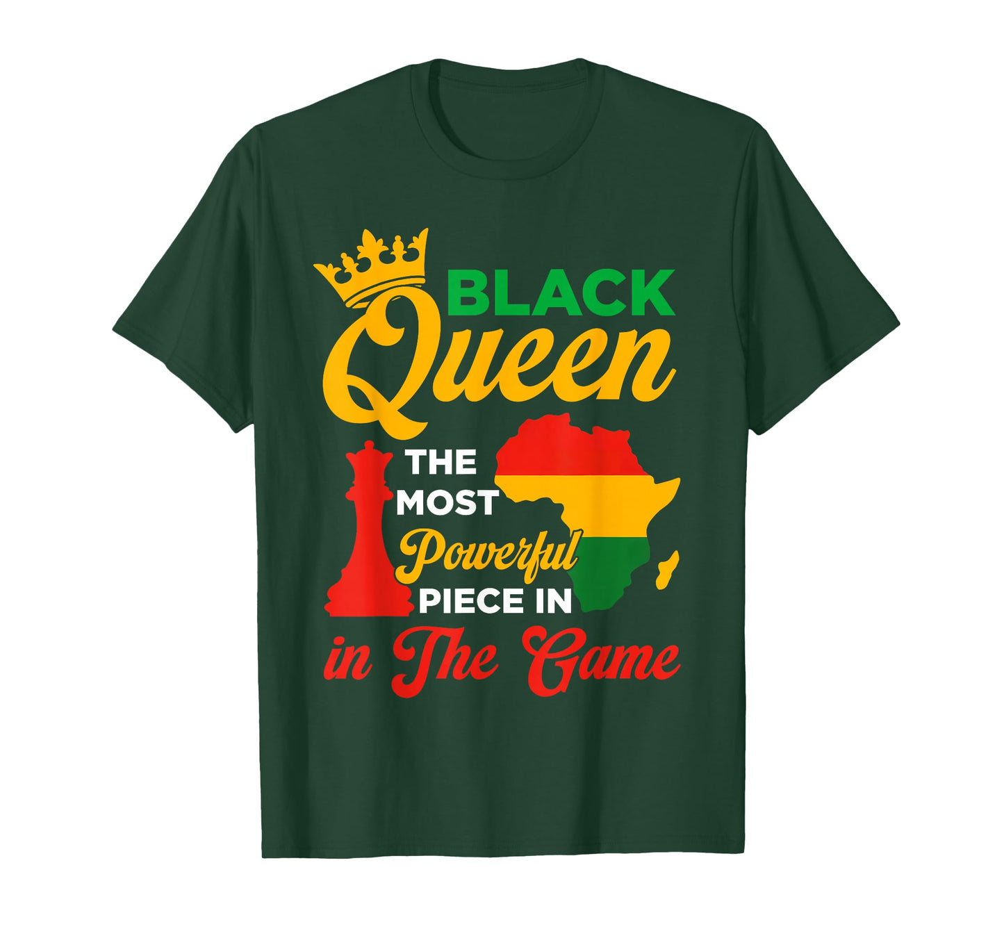 Black Queen Chess Powerful Piece In The Game Juneteenth T-Shirt