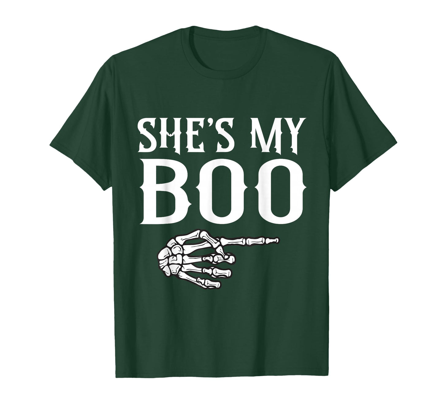 Couples He's My Boo Skeleton Matching Couple Halloween T-Shirt