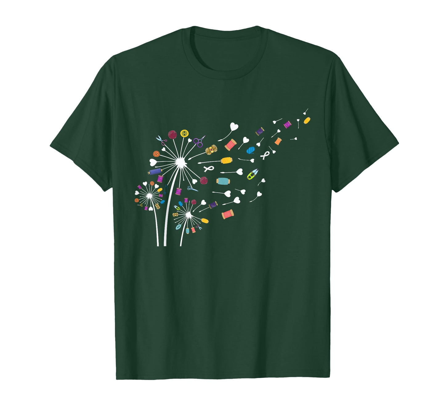 Sewing Dandelion Flowers Quilting Using Sewing Elements T-Shirt