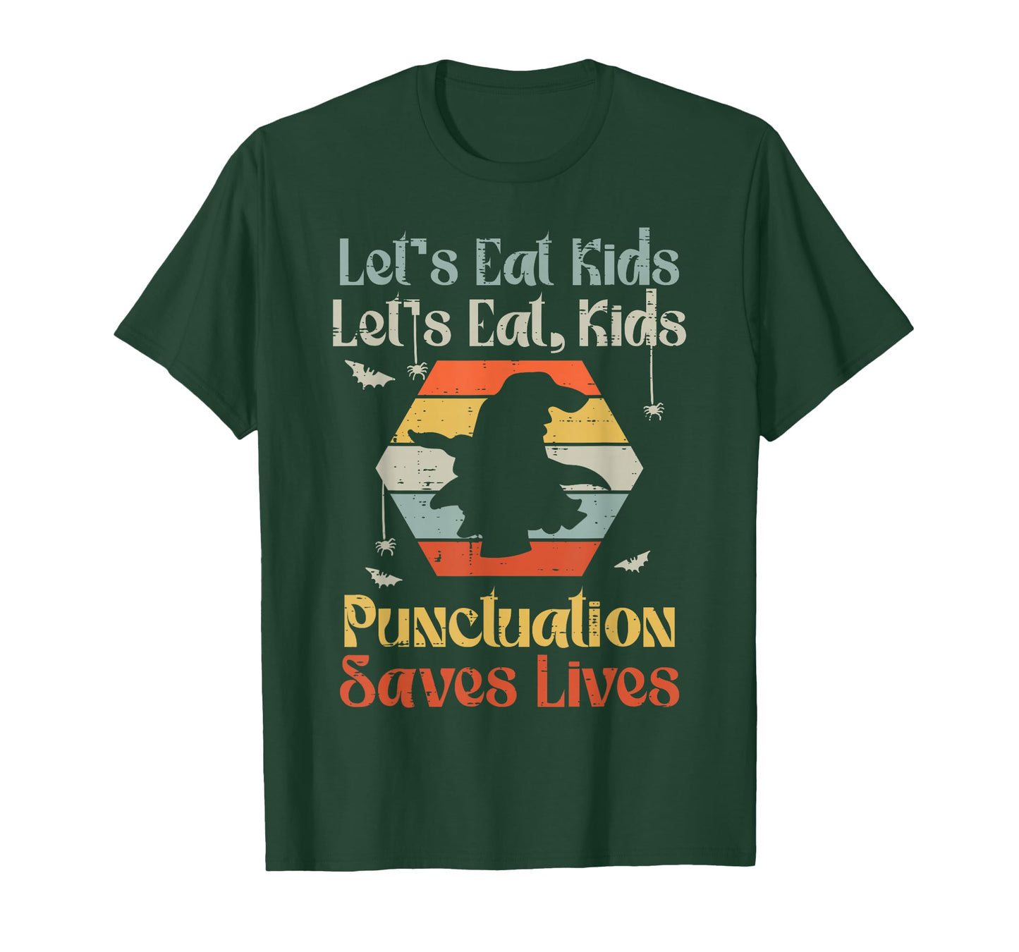 Halloween Lets Eat Kids Funny English Teacher Costume Women T-Shirt