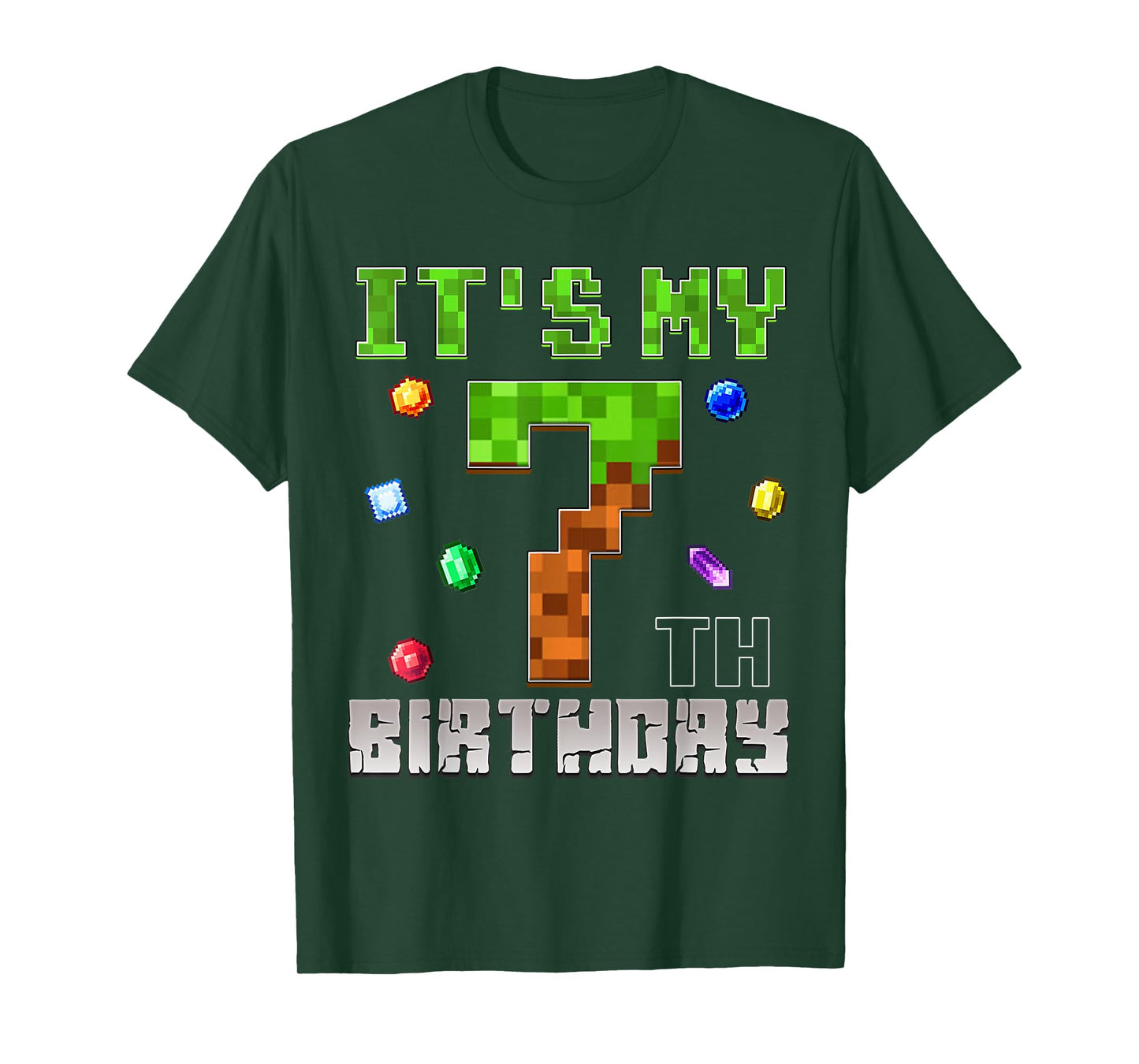 Birthday Boy Shirt It's My 7th Birthday Video Game Pixel T-Shirt