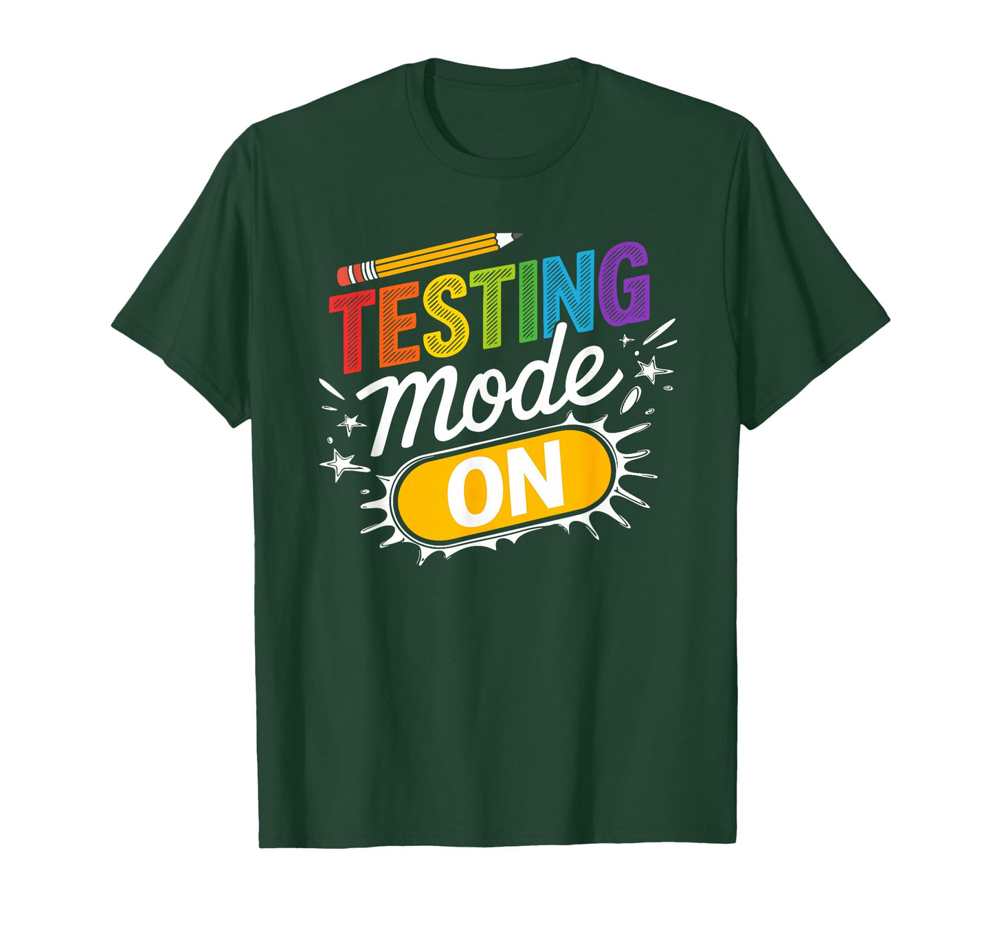 Funny Testing Mode on Testing Day Motivational Teacher Kids T-Shirt