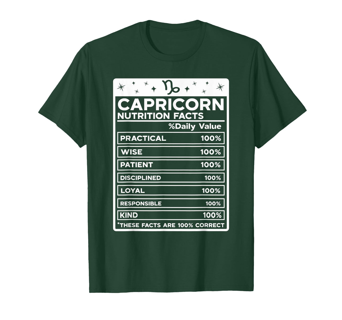 Capricorn Nutritional Style Zodiac Design, Capricorn T-Shirt