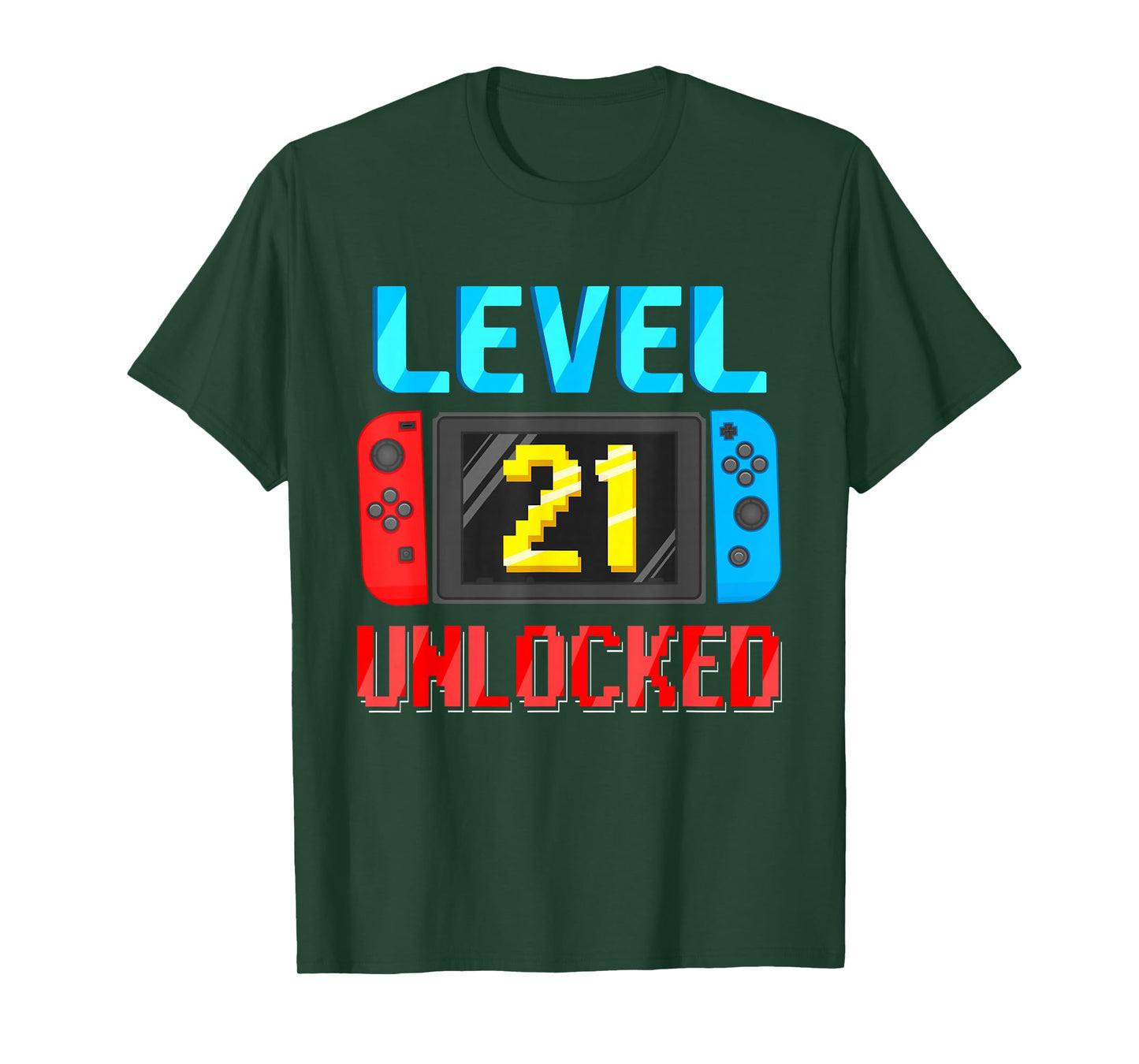 Level 21 Unlocked Birthday Video Gamer 21st Birthday Party T-Shirt