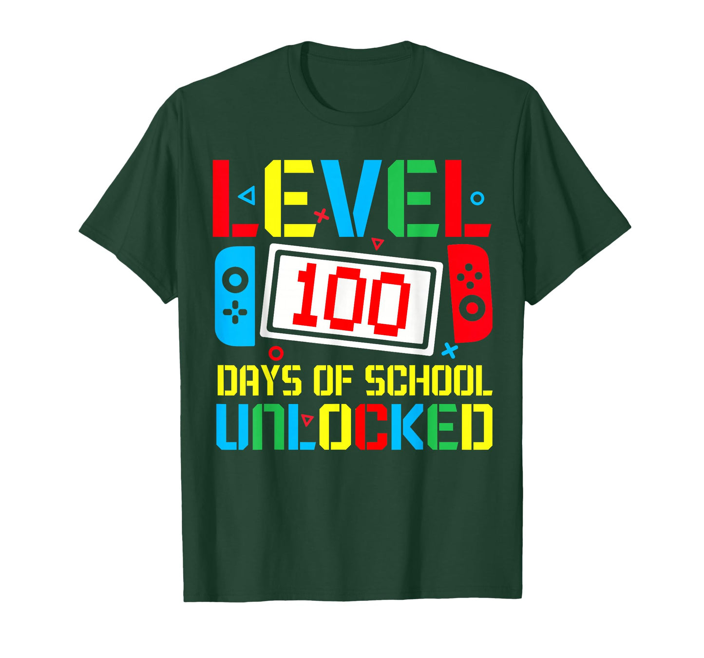 Level 100 Days of School Unlocked Video Game Boys Girls Kids T-Shirt