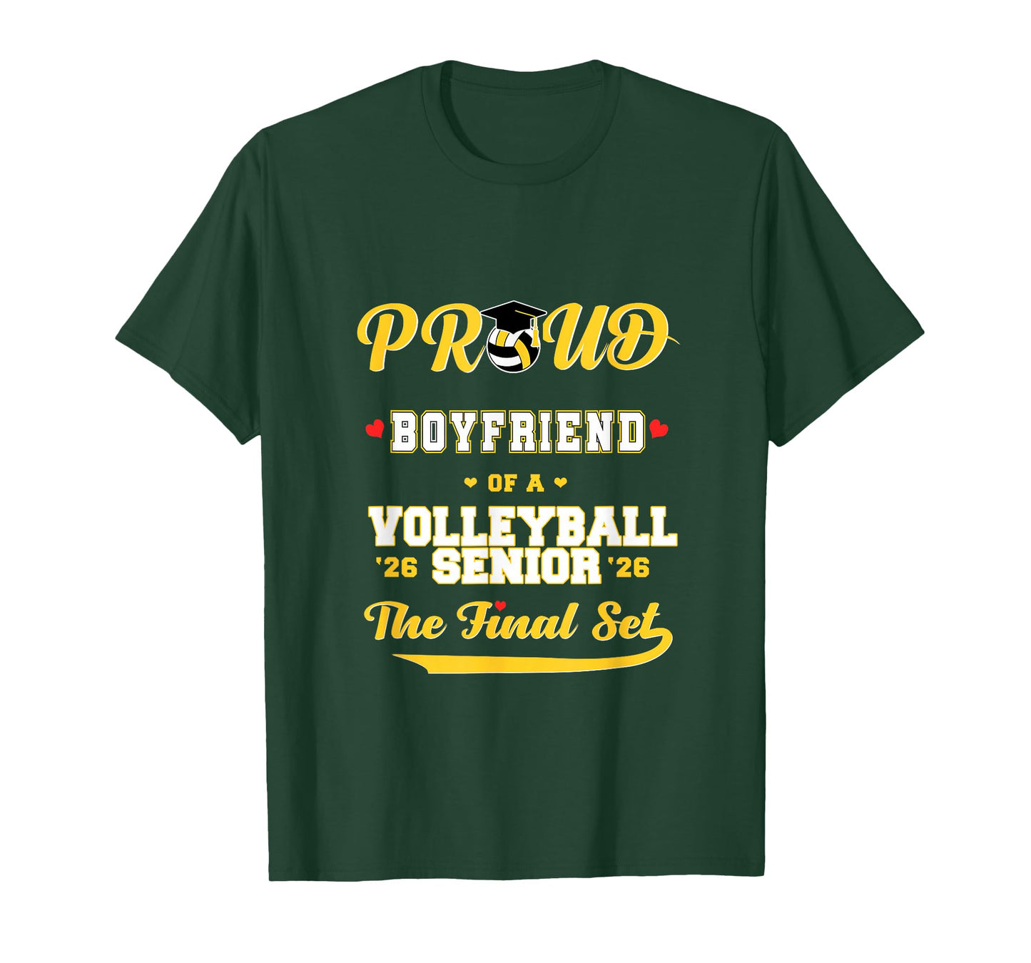 Cool Family '26 Graduation Volleyball Player Boyfriend T-Shirt