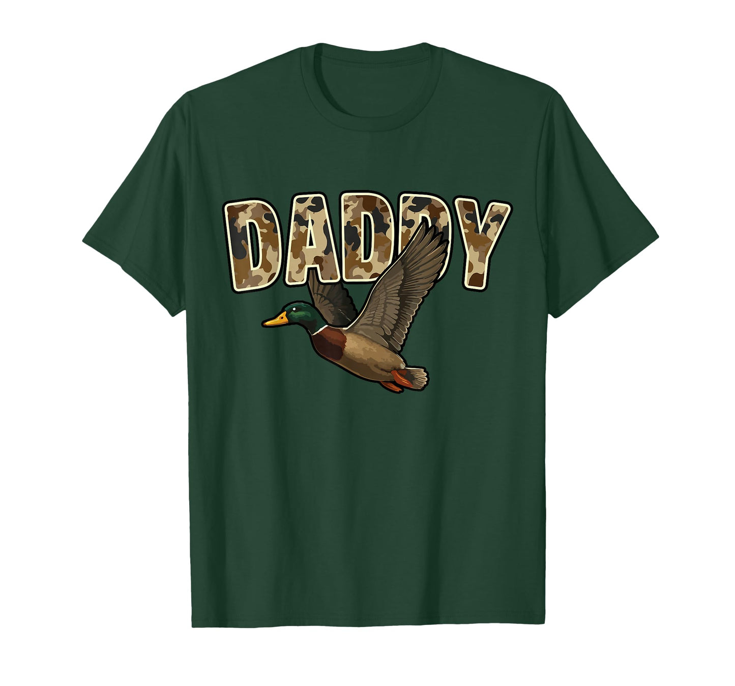 Camouflage Vintage Mallard Duck Retro Camo Hunting Daddy T-Shirt