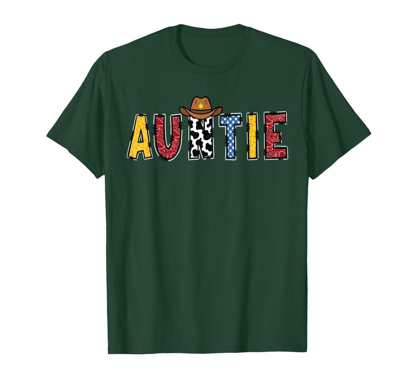 Cowboy Auntie Western Rodeo Theme Kids Birthday Party T-Shirt