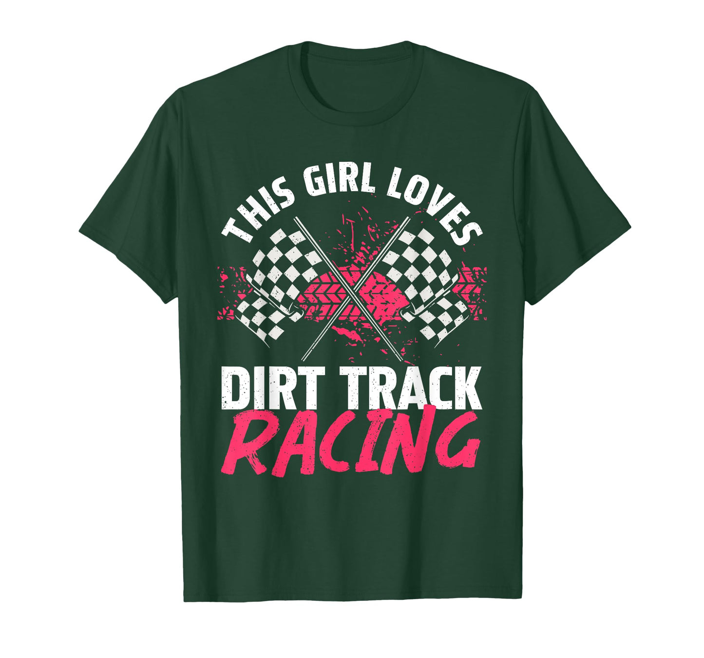 Funny Dirt Track Racing Art For Girls Women Race Car Driver T-Shirt
