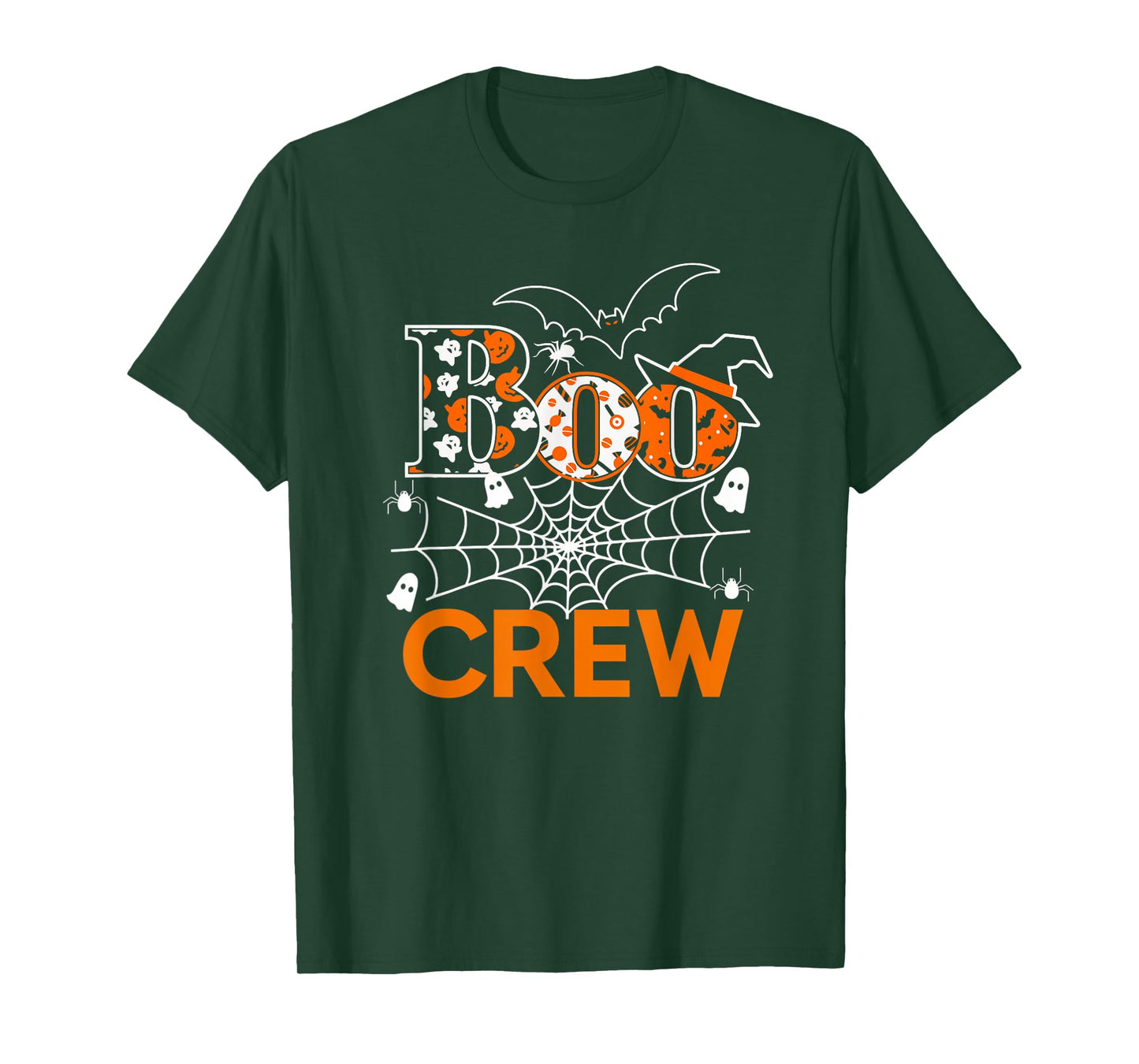 Halloween The Boo Crew - Spooky Spiders and Bats Fun Family T-Shirt