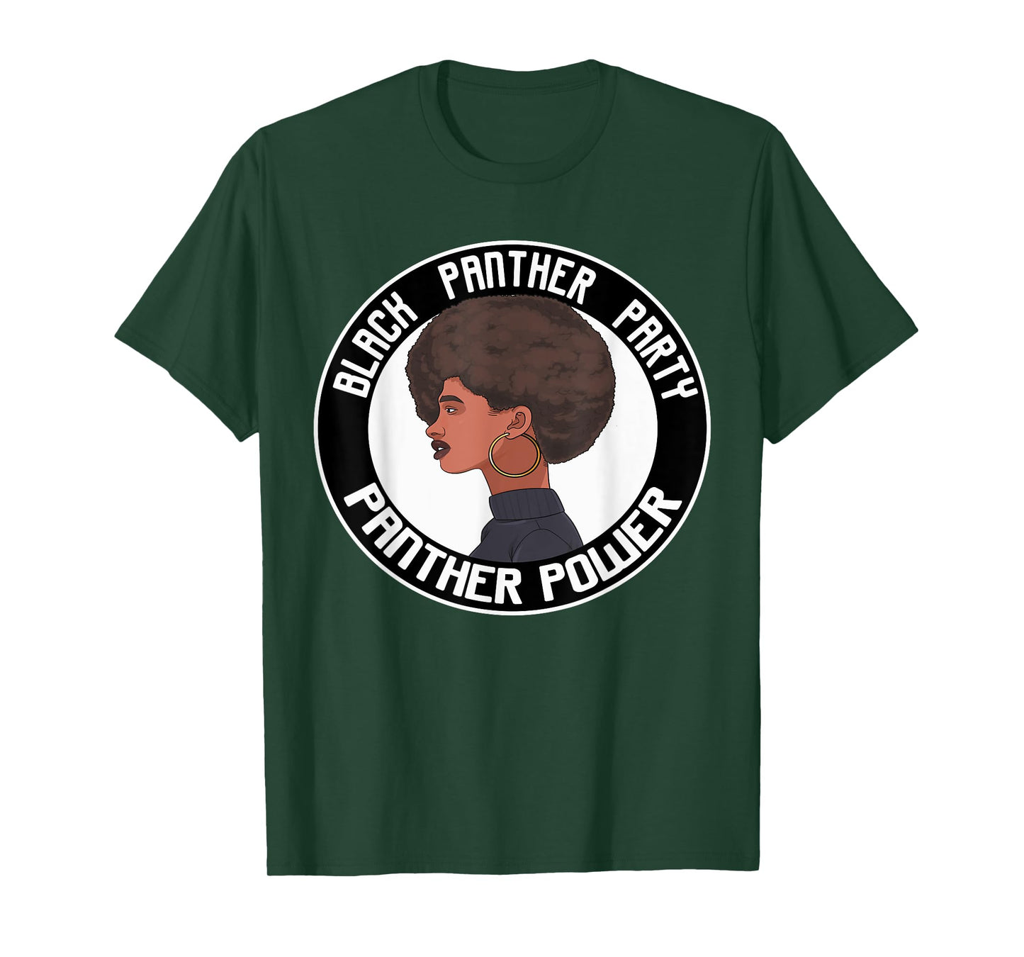 Black History Panther Party Power Logo Afro Hair 1966 T-Shirt