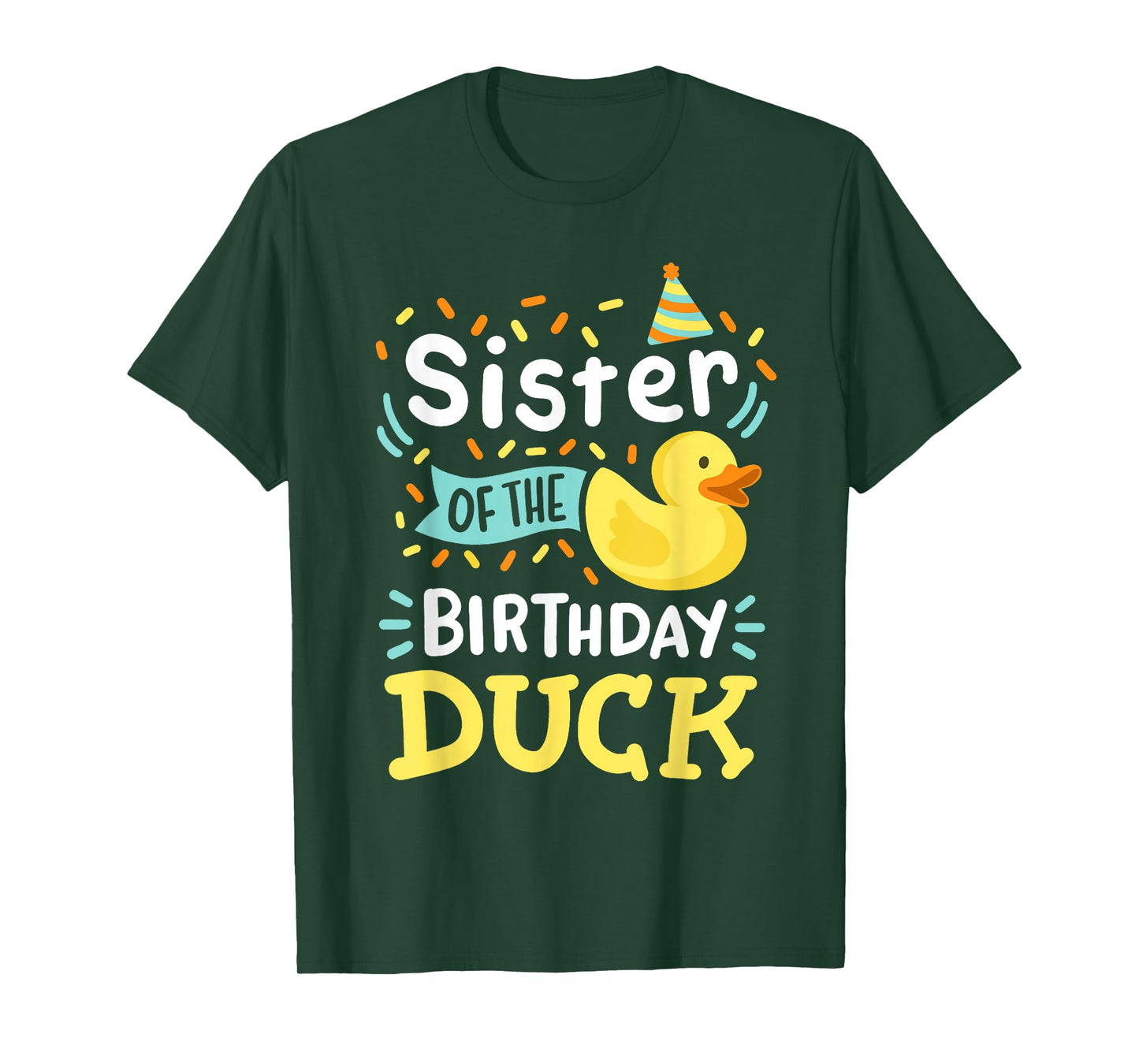 Sister Of The Birthday Duck Boy Rubber Duck Bday Family T-Shirt