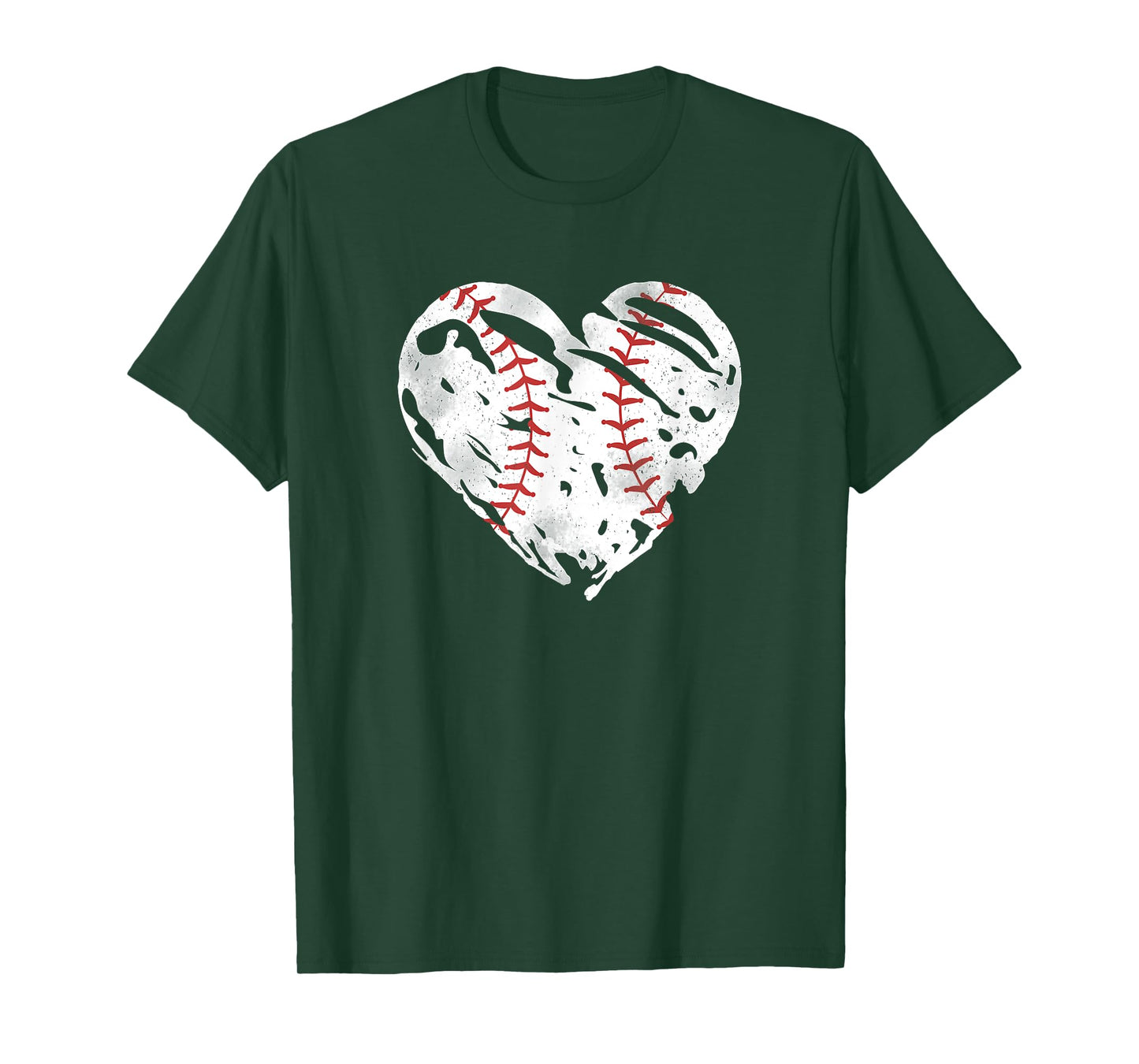 Graphic Ball Heart Men Women Coach Player Cute Baseball Mom T-Shirt
