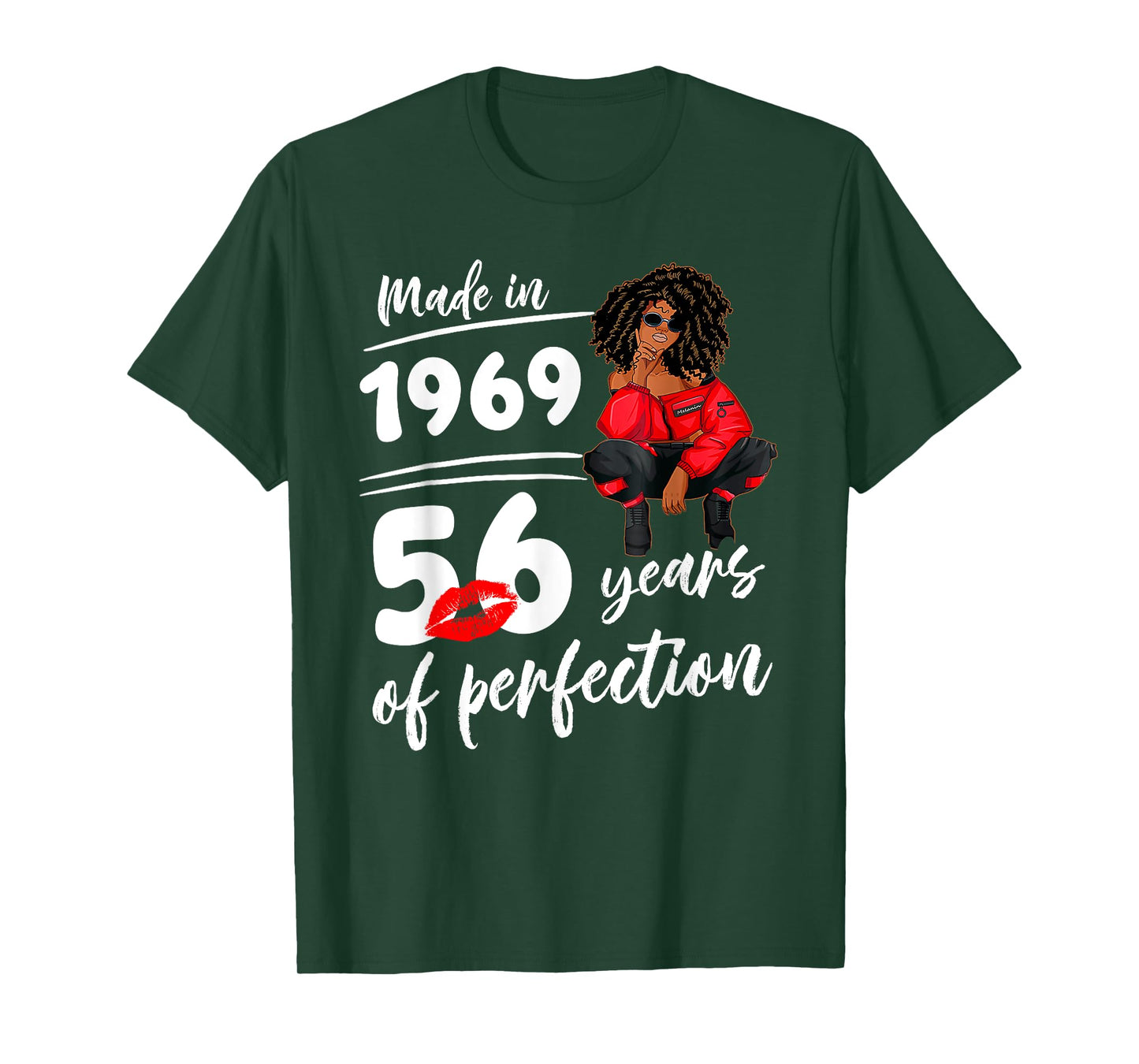 Made In 1969 56 Years Of Perfection Birthday Melanin Women T-Shirt