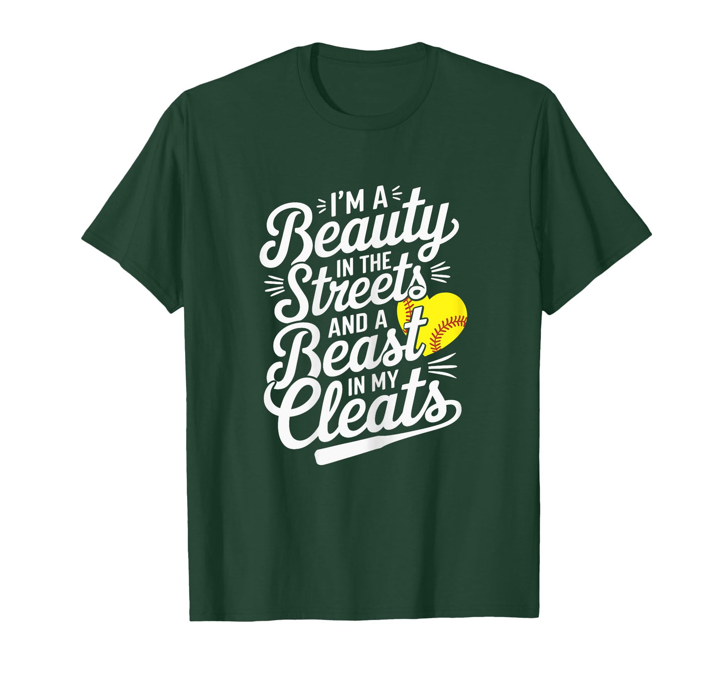Softball Girl I'm A Beauty In The Streets Beast In My Cleats T-Shirt