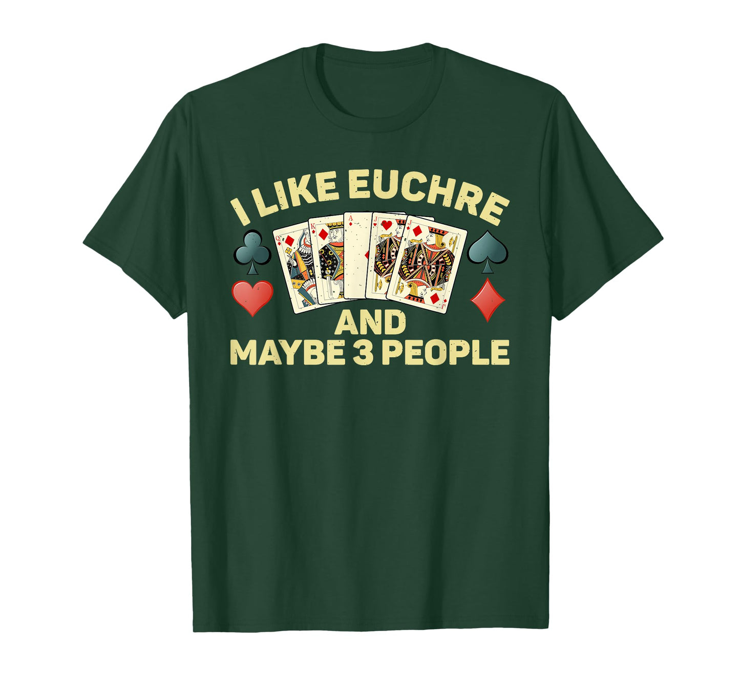 Funny Euchre Art For Men Women Kids Card Game Euchre Lover T-Shirt