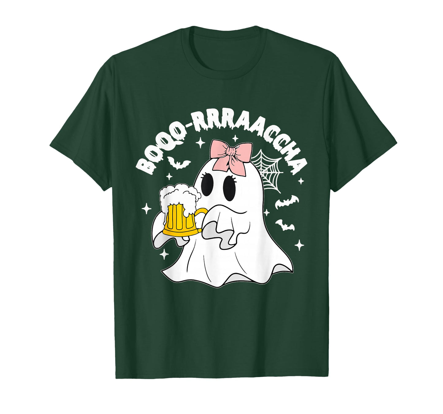 Boo-racha Funny Halloween Ghost Beer Design Borracha Funny T-Shirt